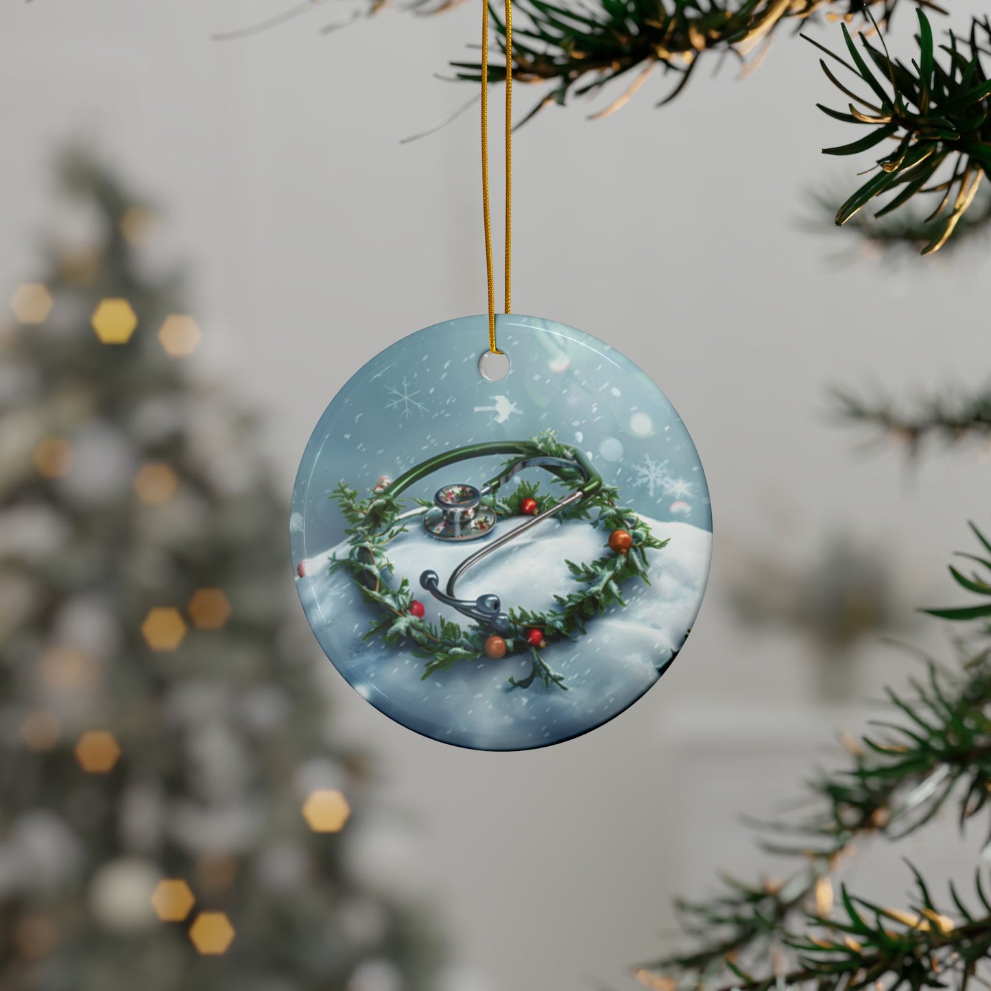 Festive Stethoscope Ornament