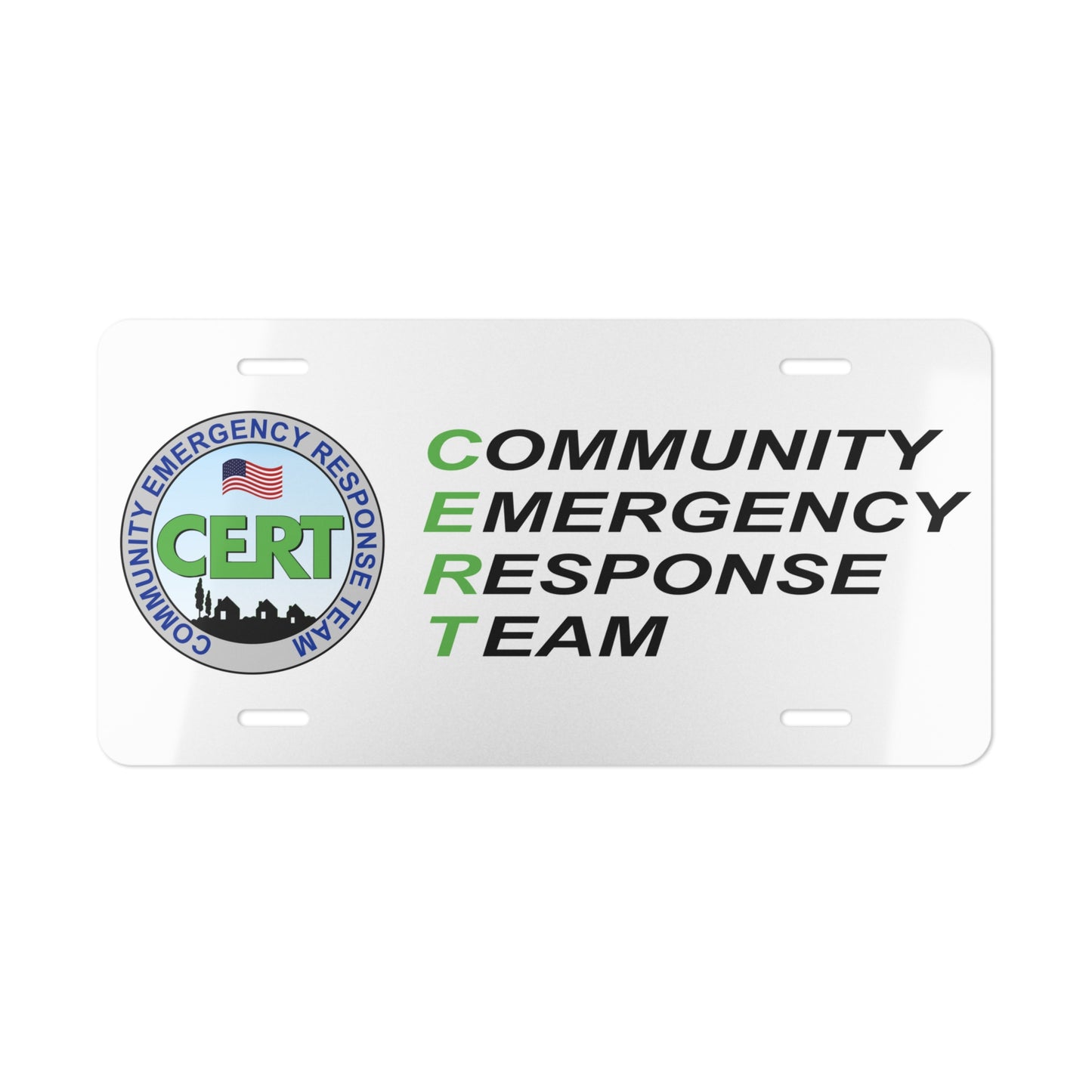 CERT License Plate