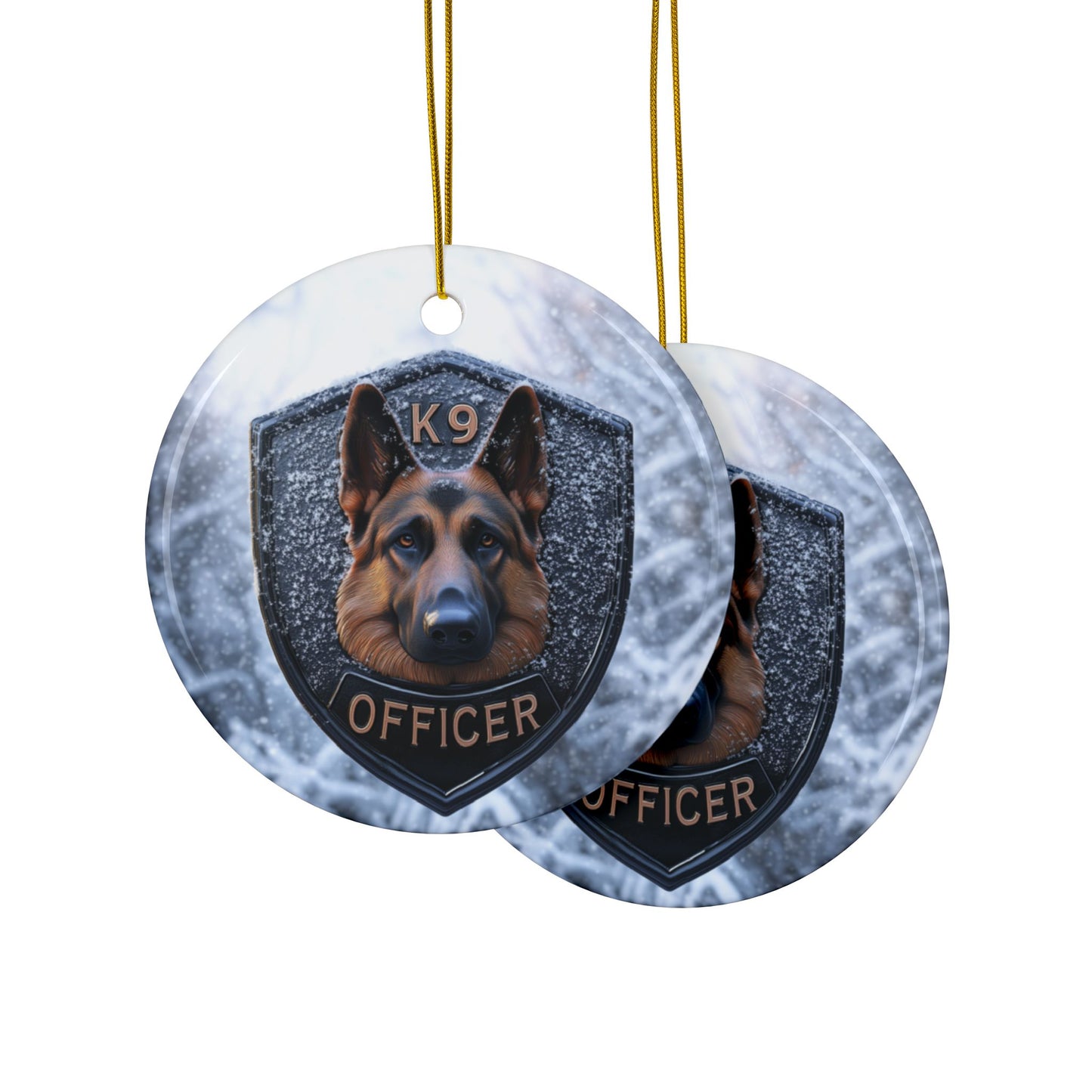 K9 Officer Badge Ornament