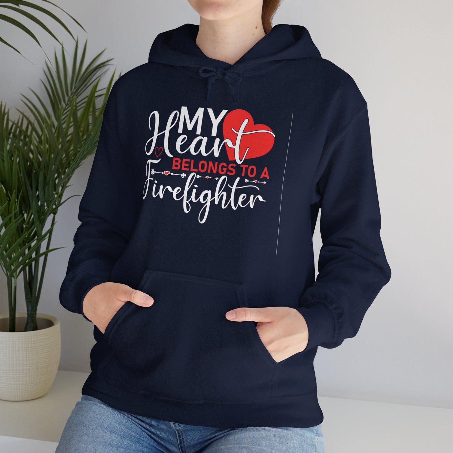 My Heart Belongs To A Firefighter Hoodie