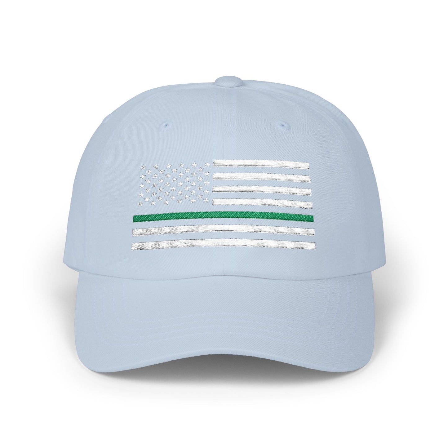 American Flag Green Line Baseball Cap