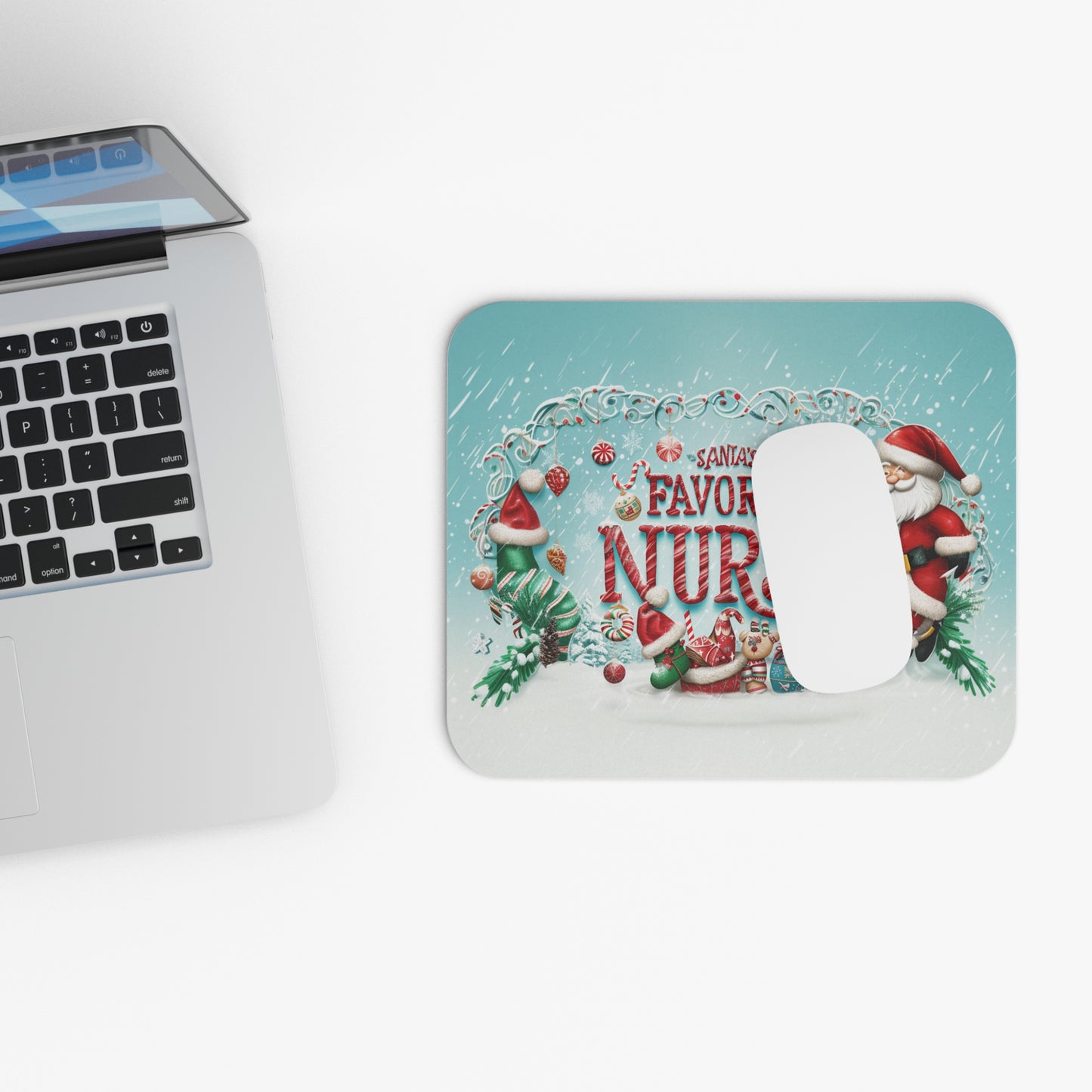 Santa's Favorite Nurse Mouse Pad
