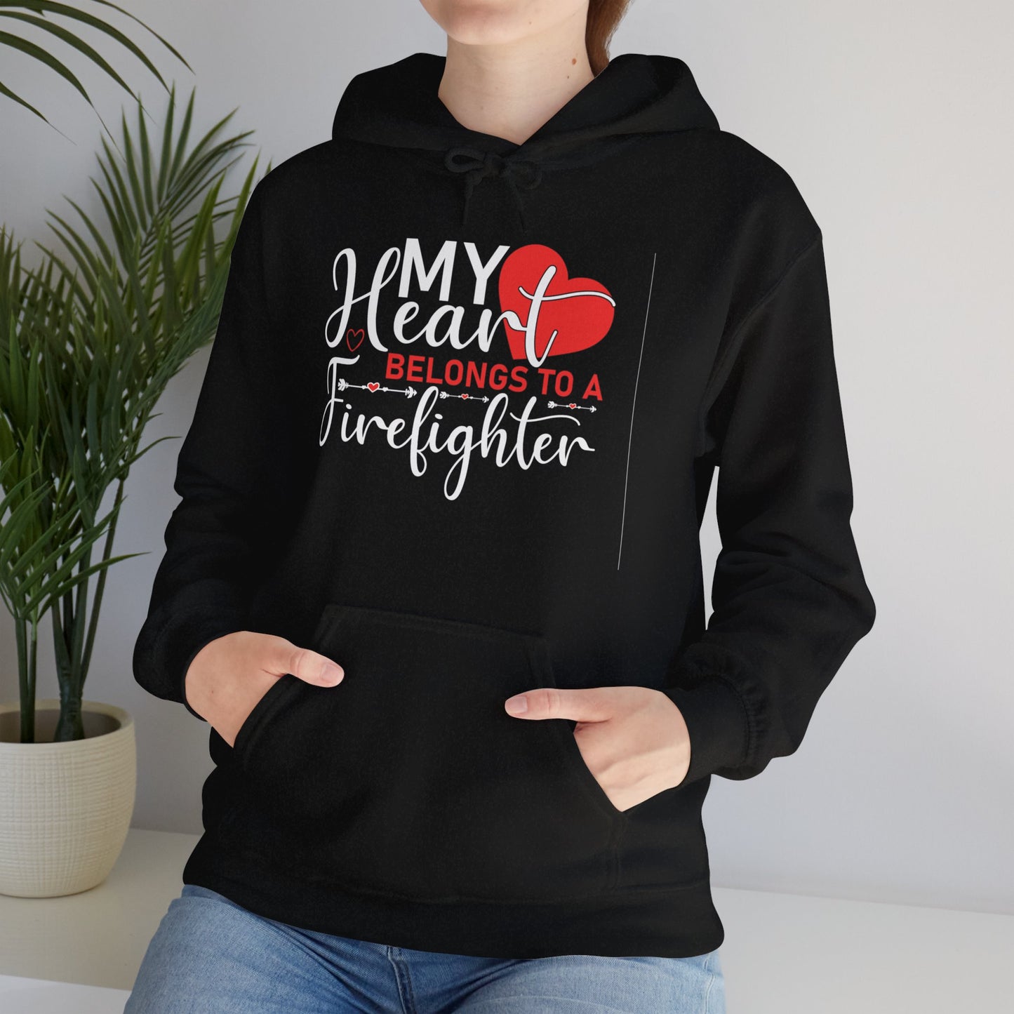 My Heart Belongs To A Firefighter Hoodie