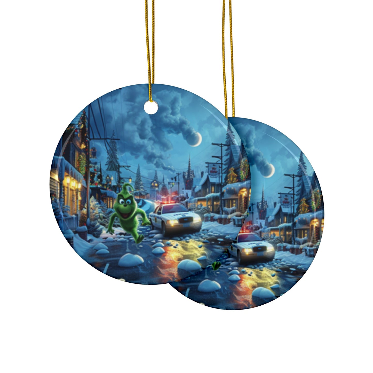 Running from the Police Ornament