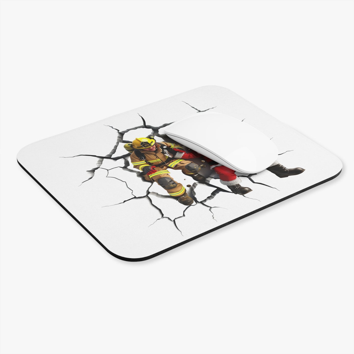 Firefighter & Santa Mouse Pad
