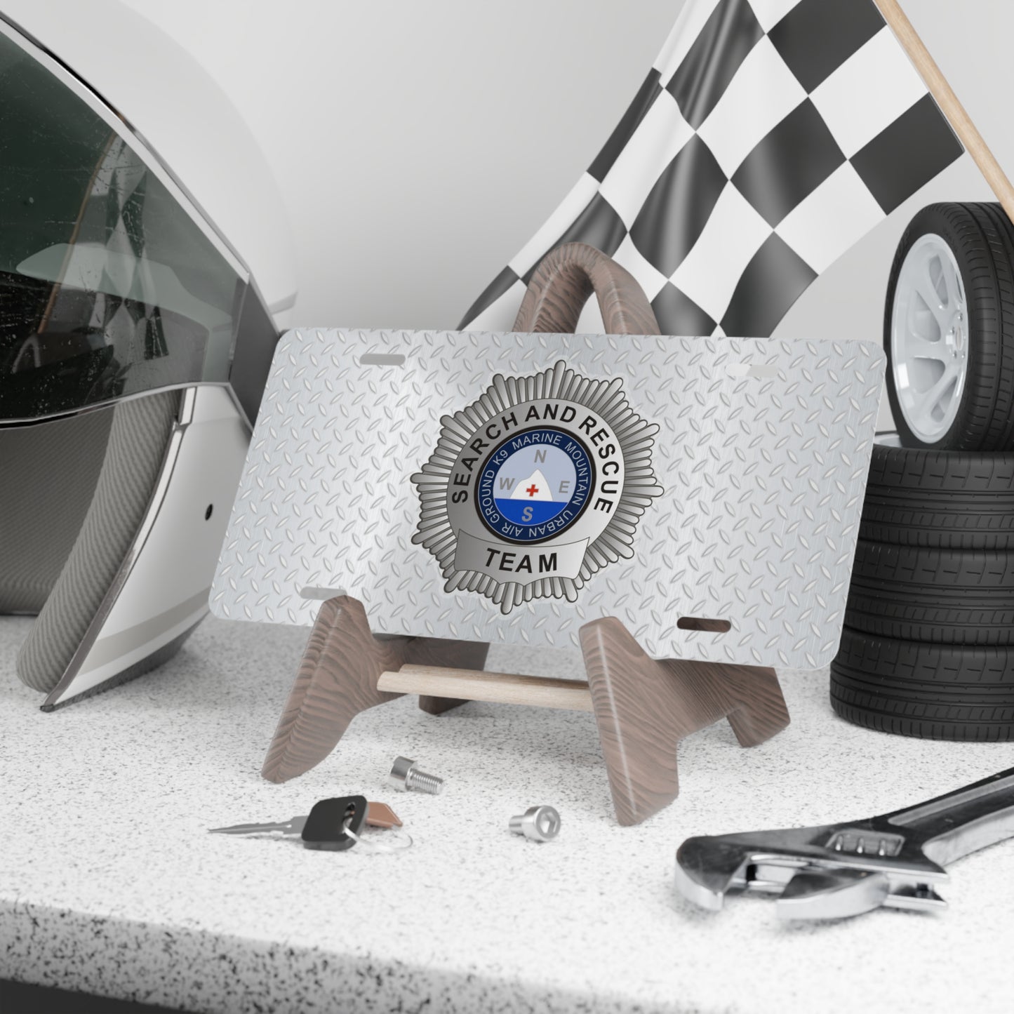 Search & Rescue Badge License Plate