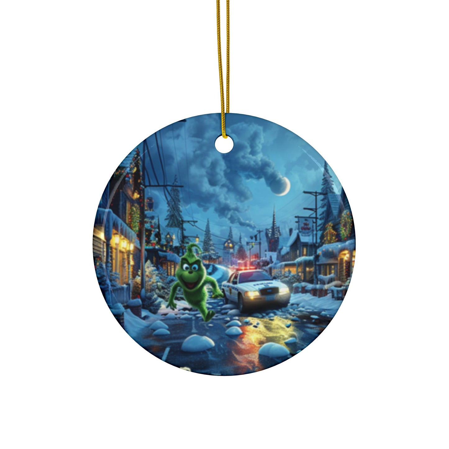 Running from the Police Ornament
