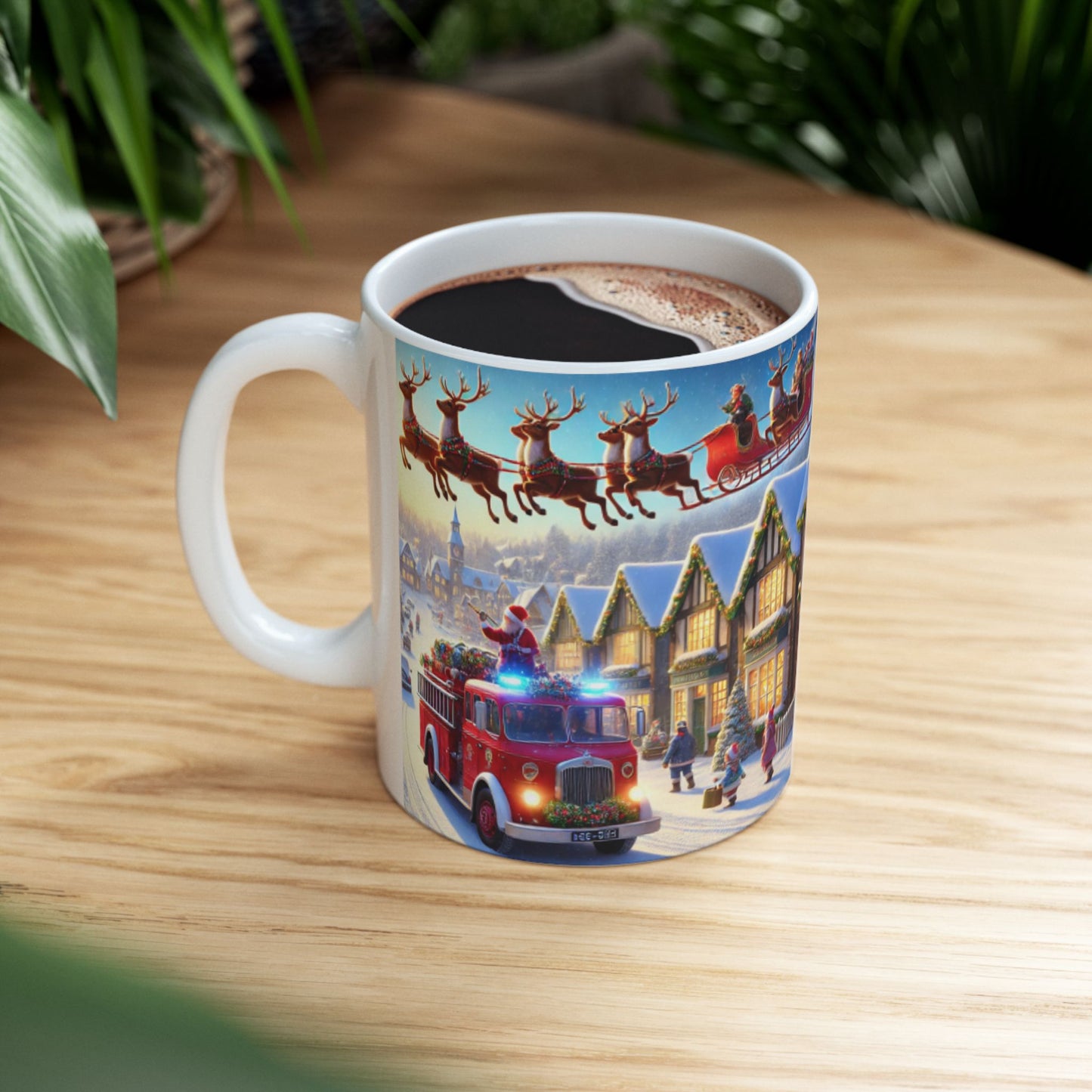 Santa Fire Engine & Sleigh