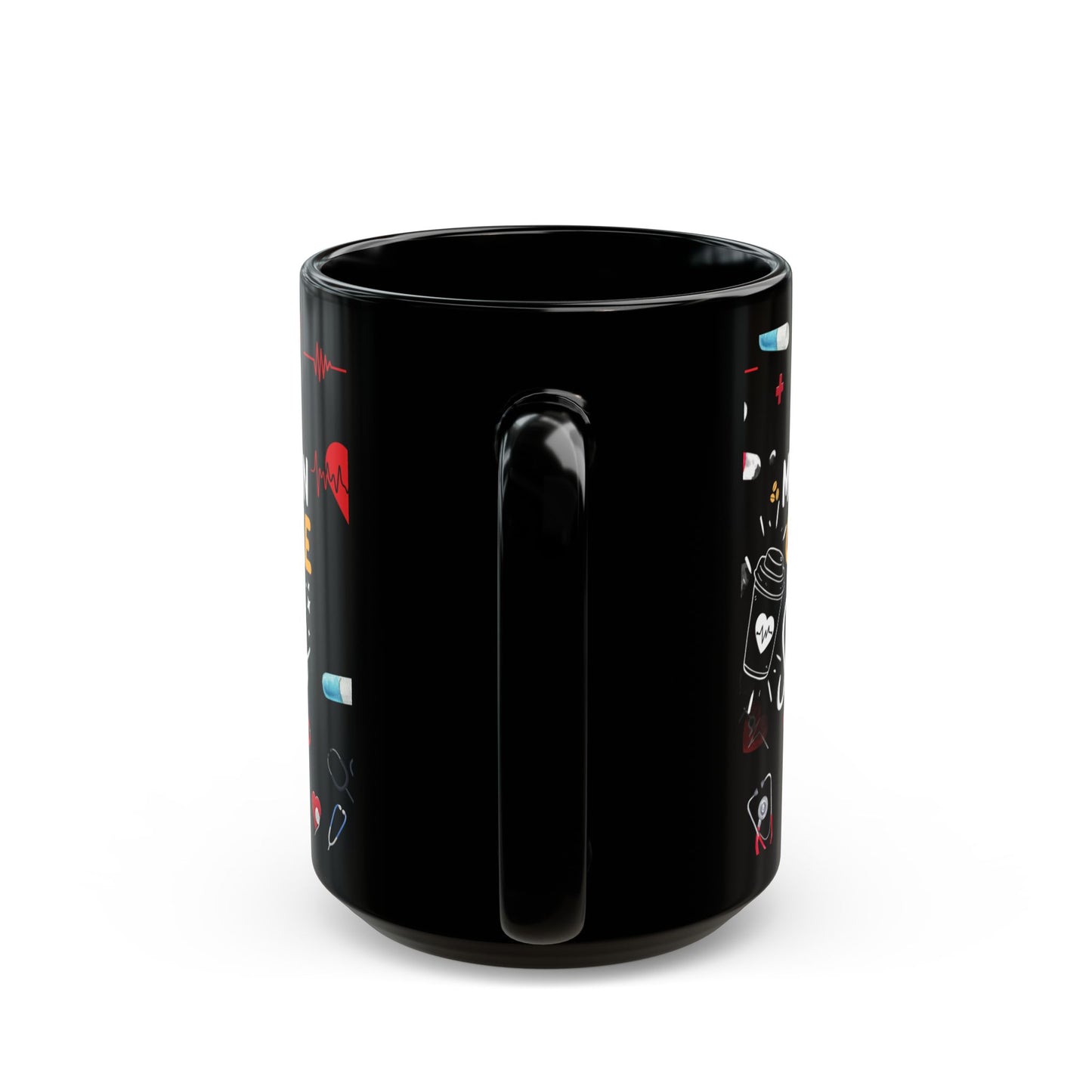 Messy Bun Black Mug