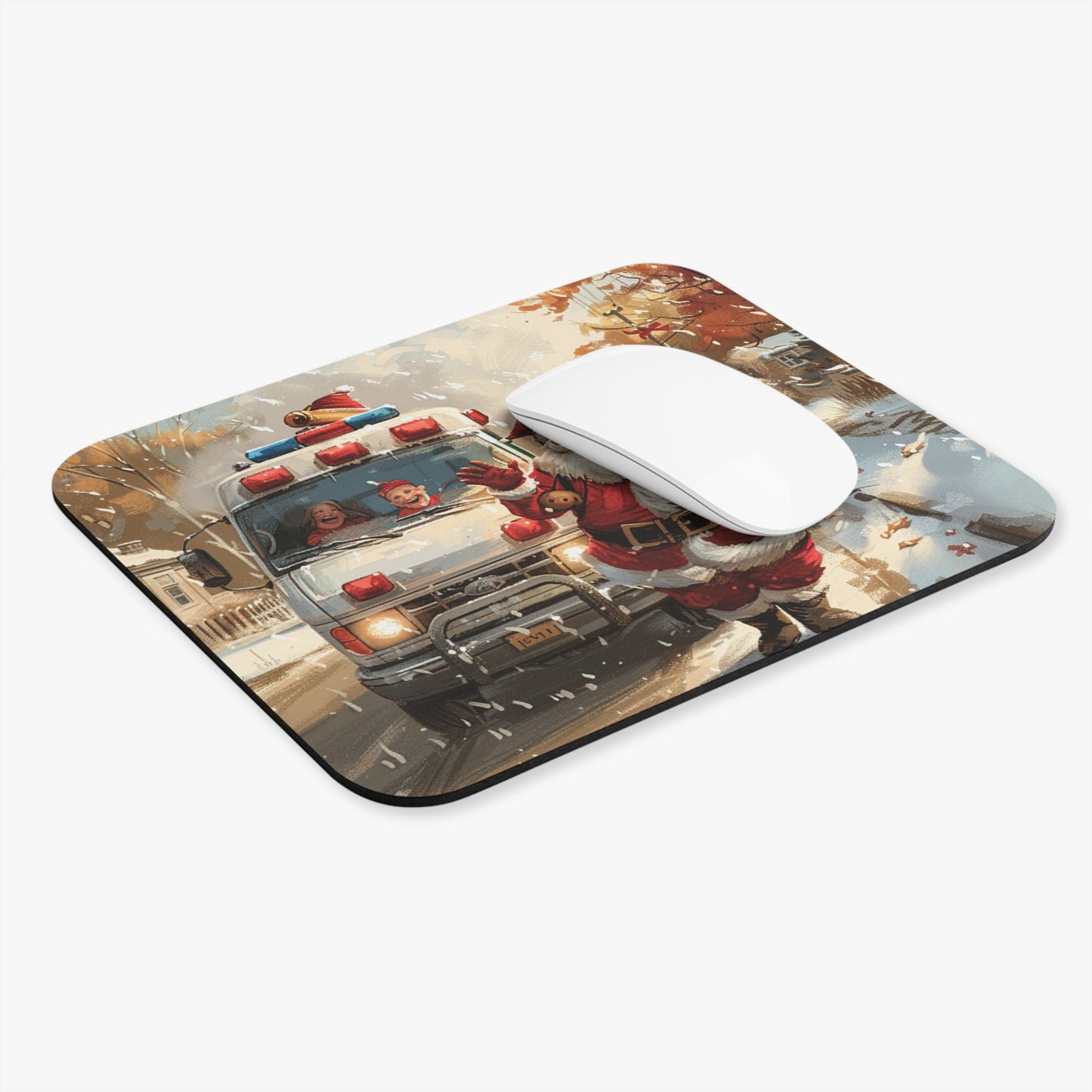 Santa Ambulance Mouse Pad