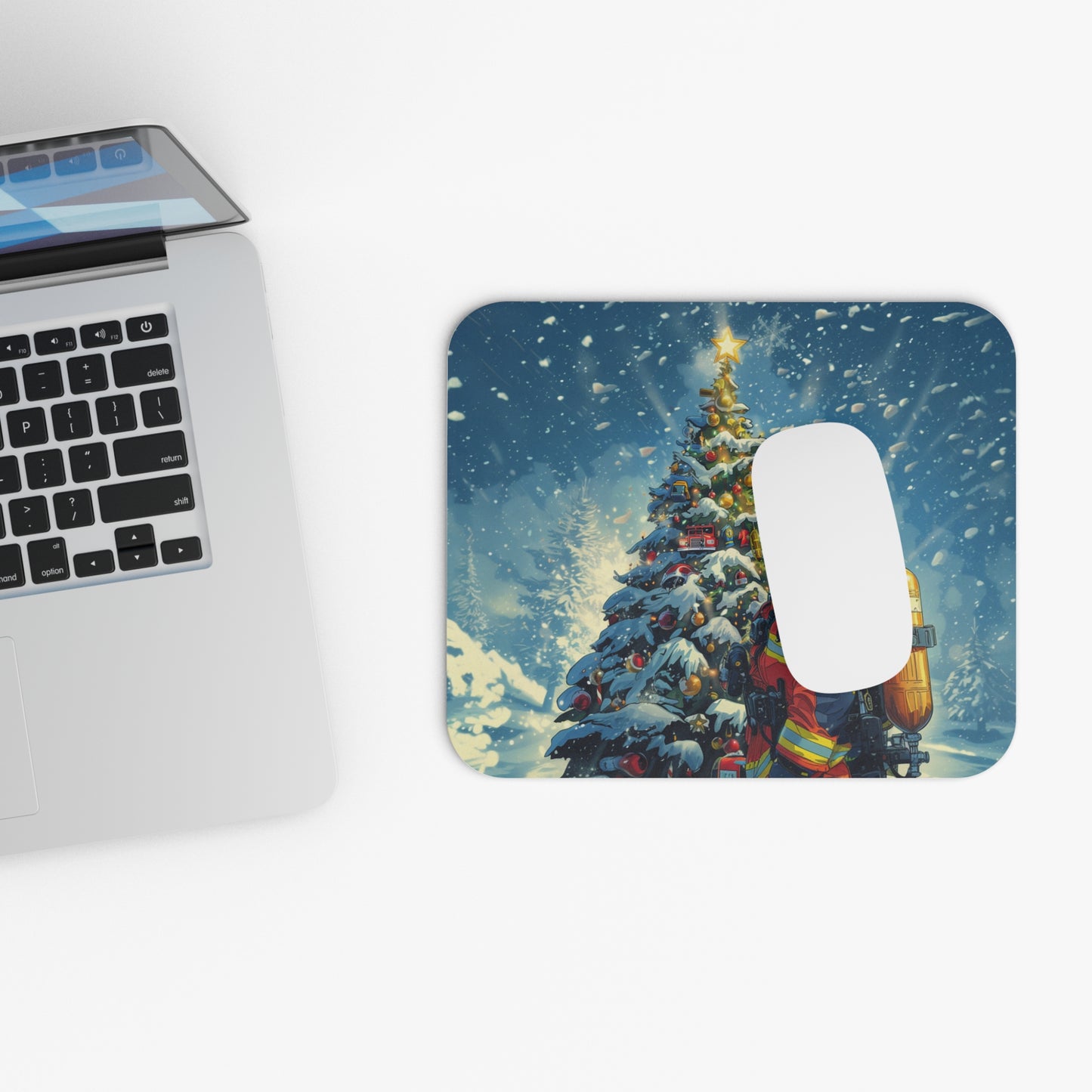 Firefighter Tree Mouse Pad
