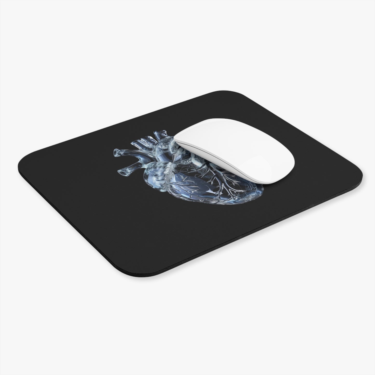 Glass Heart Mouse Pad