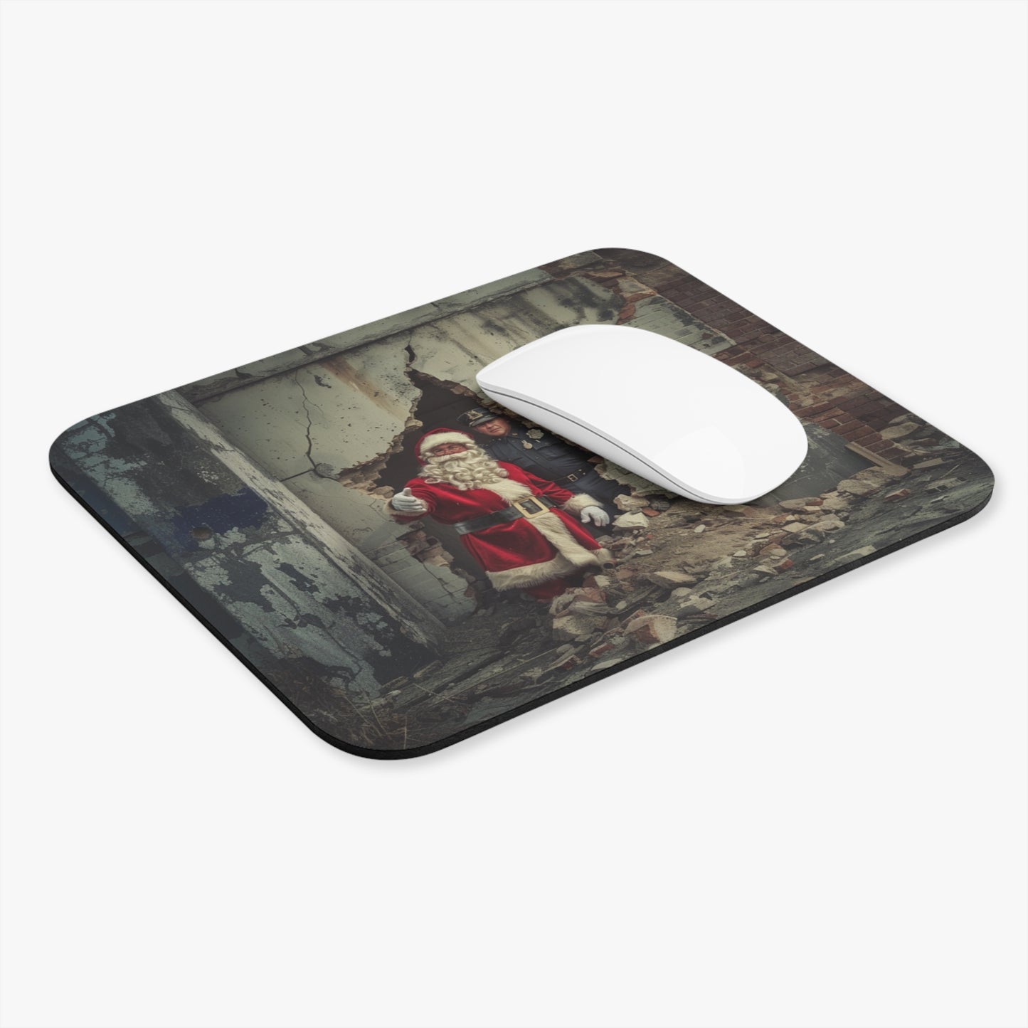 Santa & Officer Mouse Pad