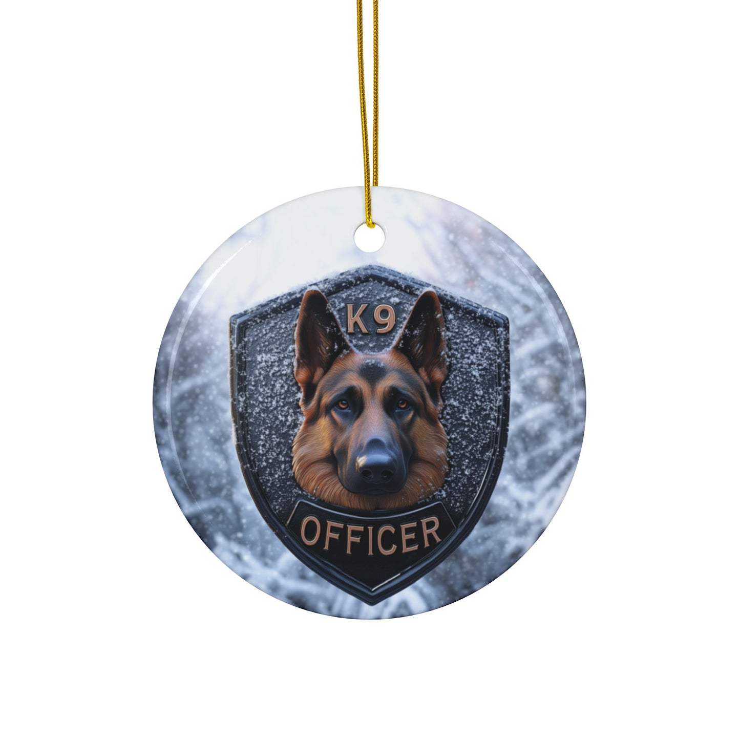 K9 Officer Badge Ornament