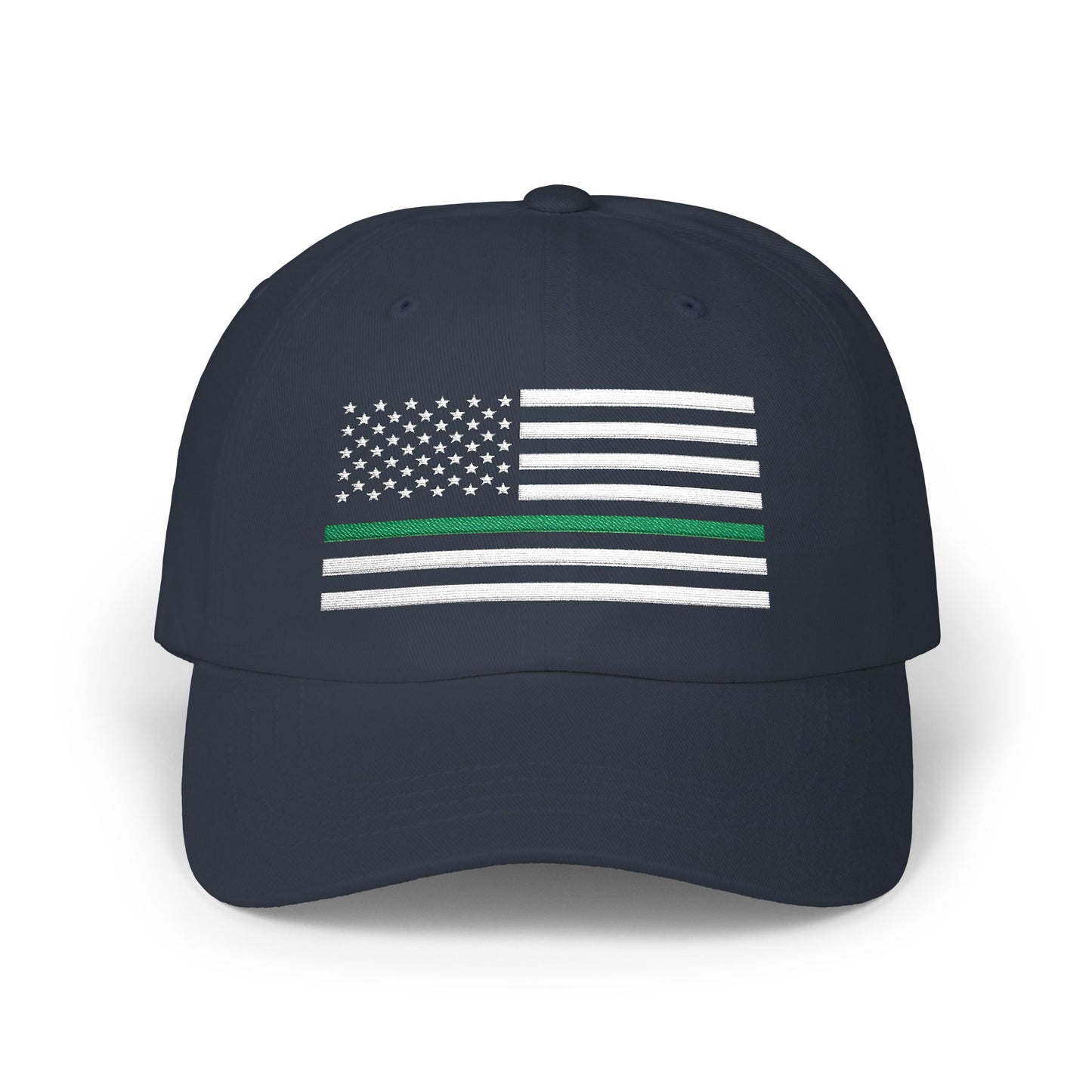 American Flag Green Line Baseball Cap