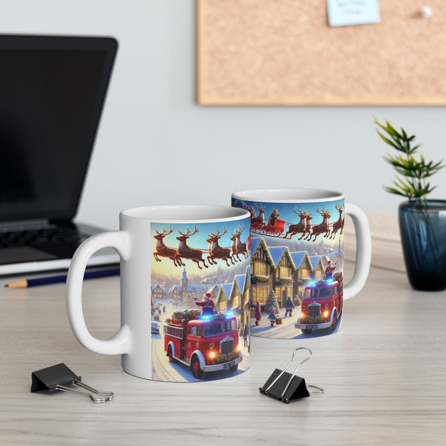 Santa Fire Engine & Sleigh