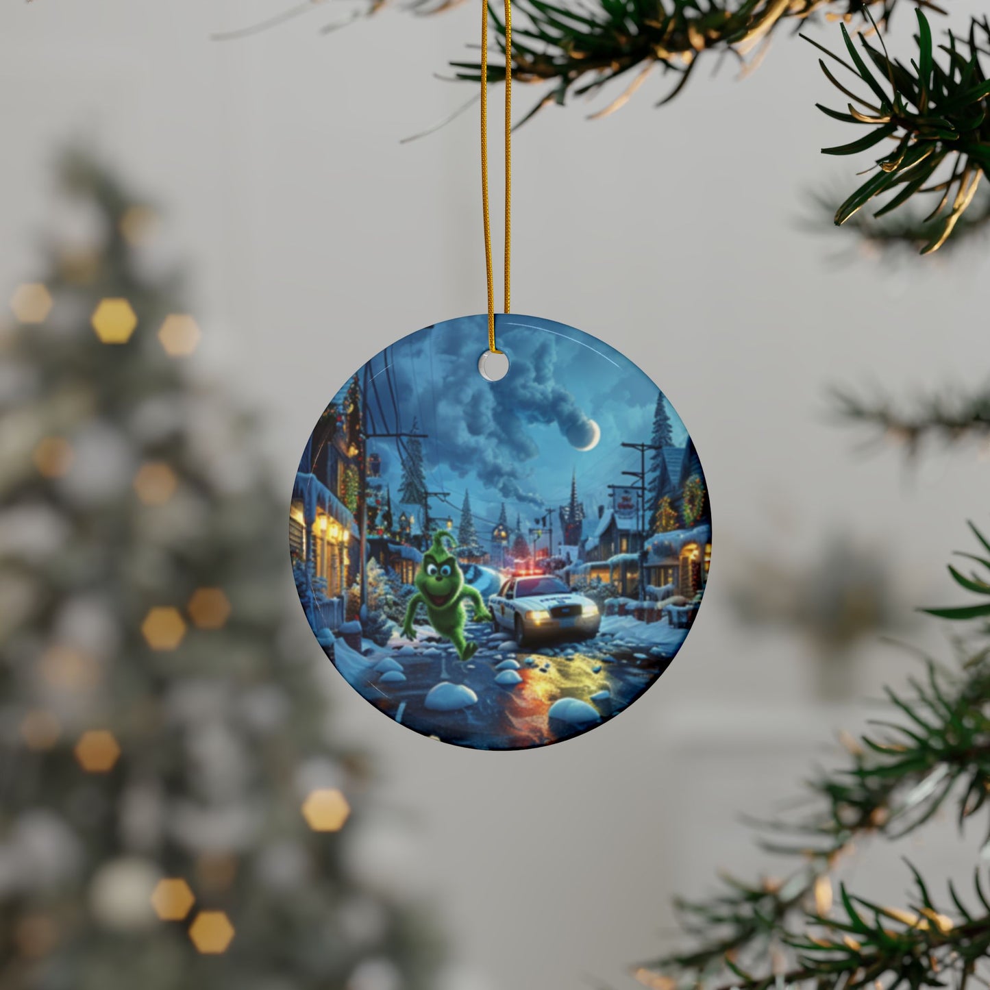 Running from the Police Ornament