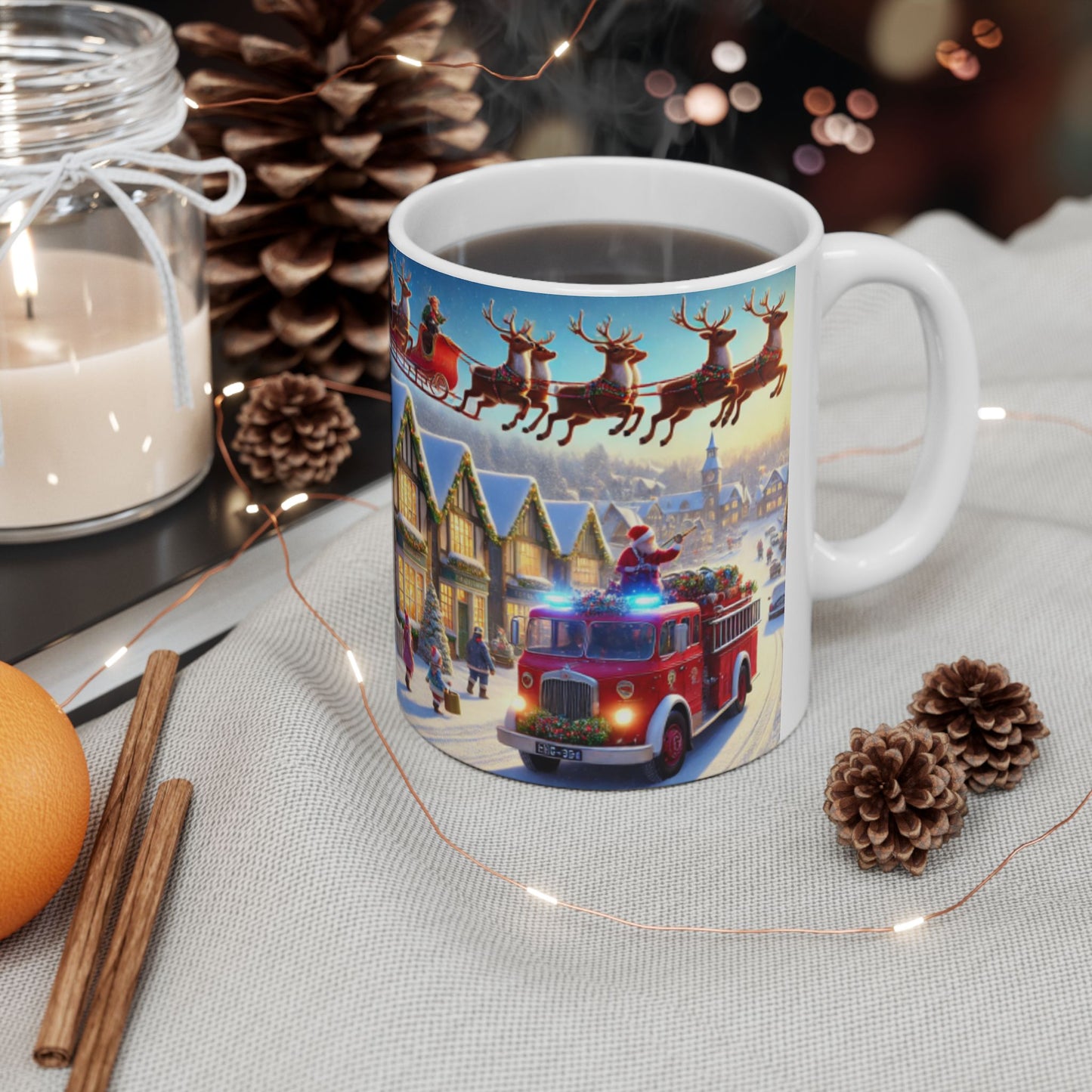 Santa Fire Engine & Sleigh