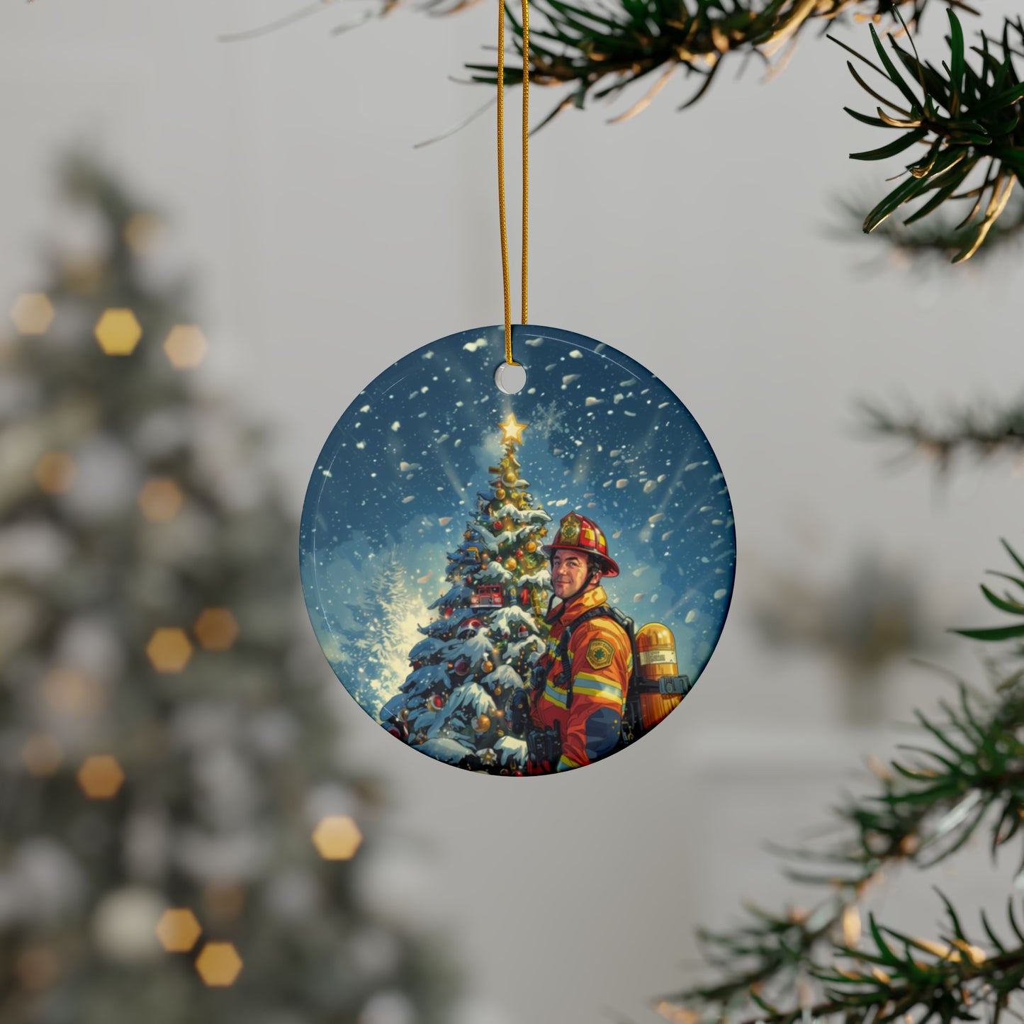 Firefighter Christmas Tree Ornament