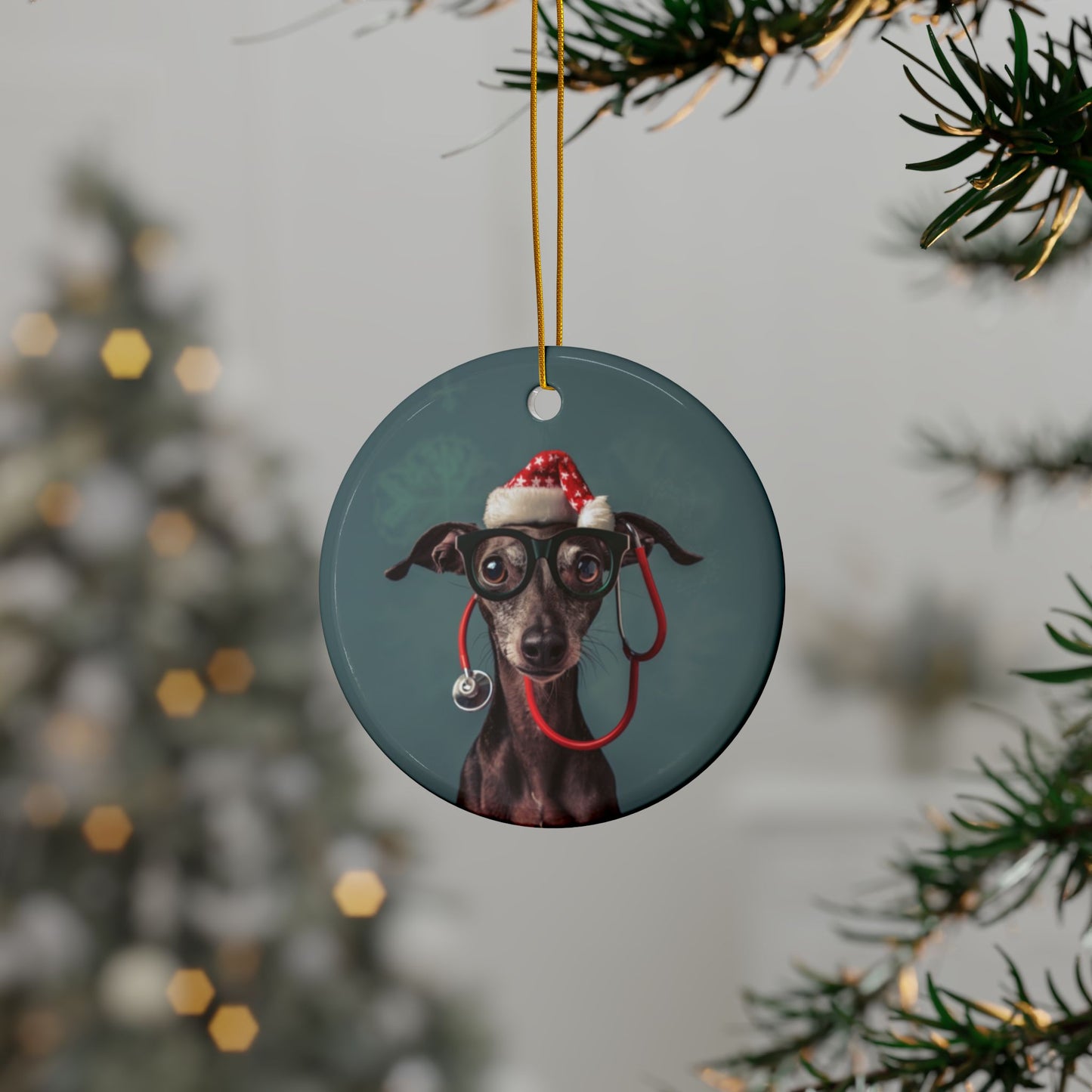 Santa's Vet Tech Ornament
