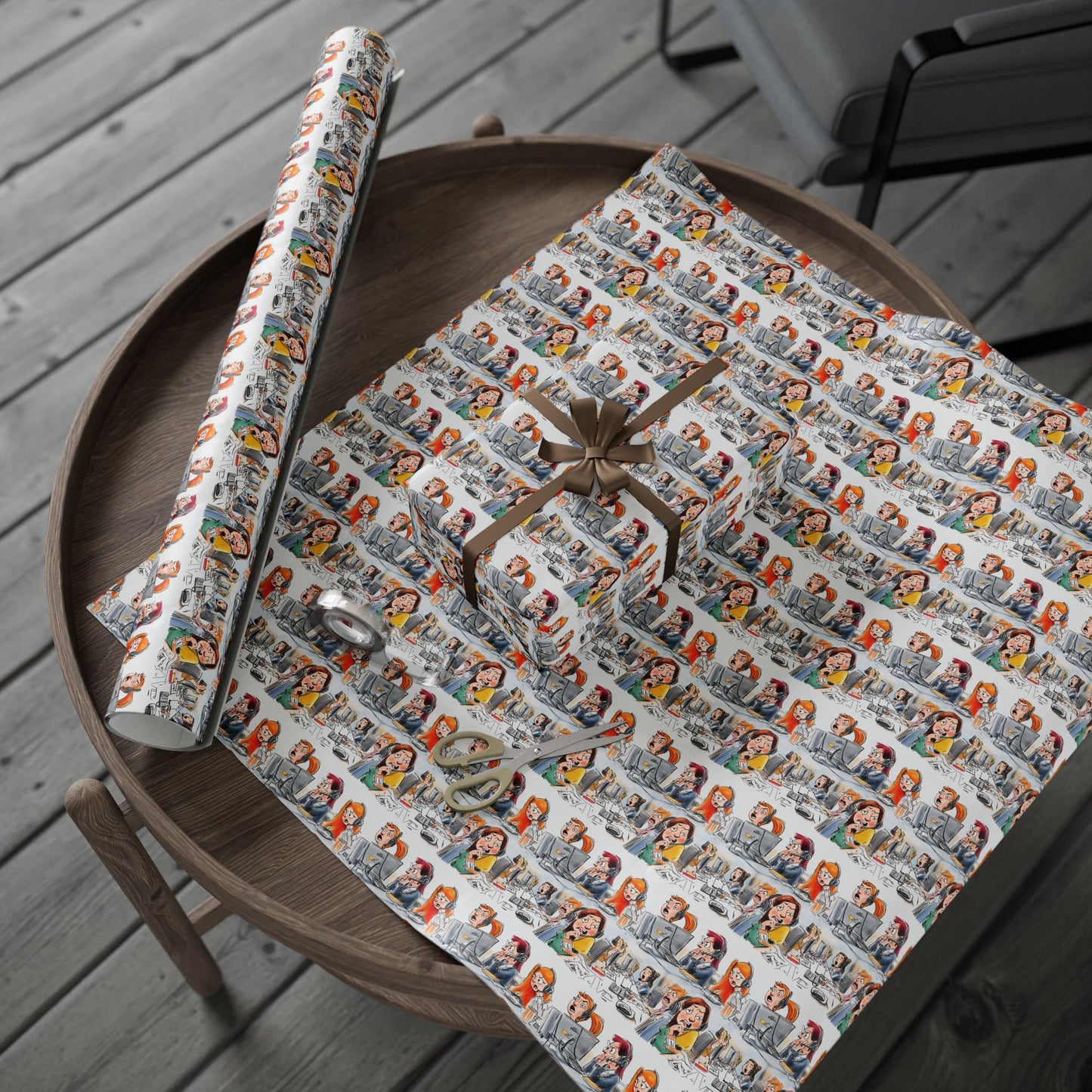 Busy Day at Dispatch Wrapping Paper