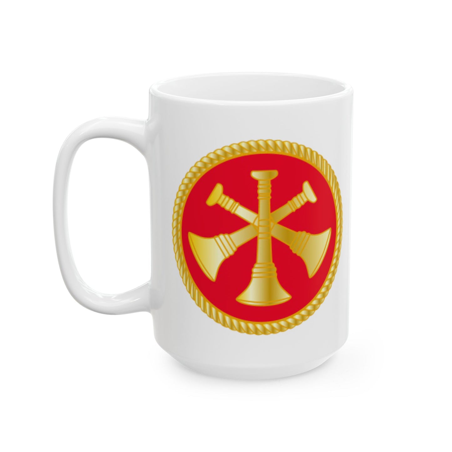 Rank - 3 Bugles - Red Mug