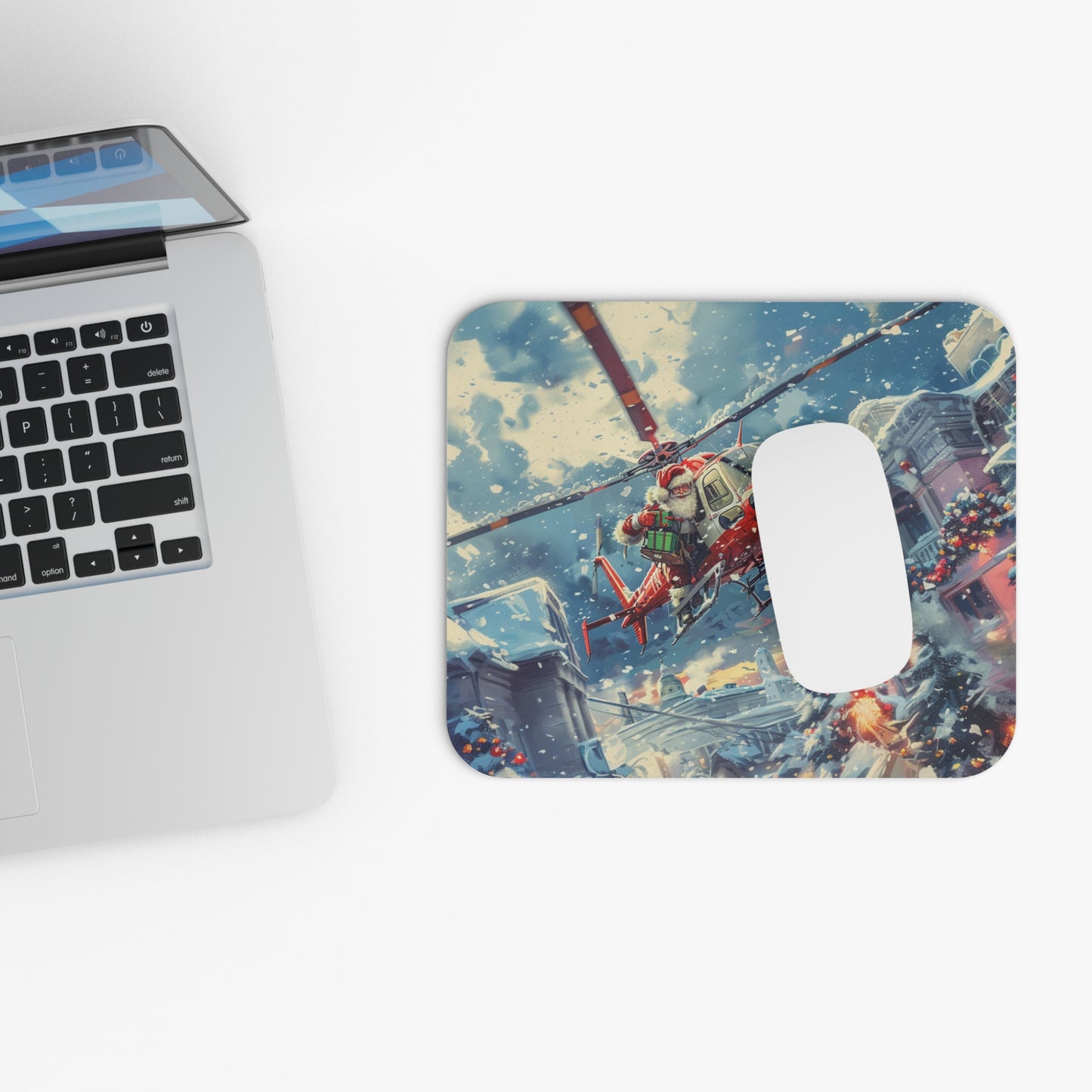 Santa Air Delivery Mouse Pad