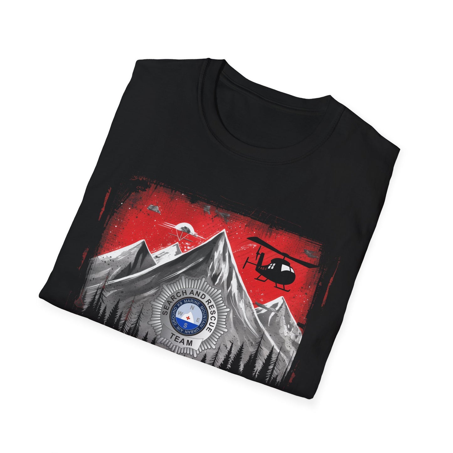 SAR Badge Mountain Scene T-Shirt