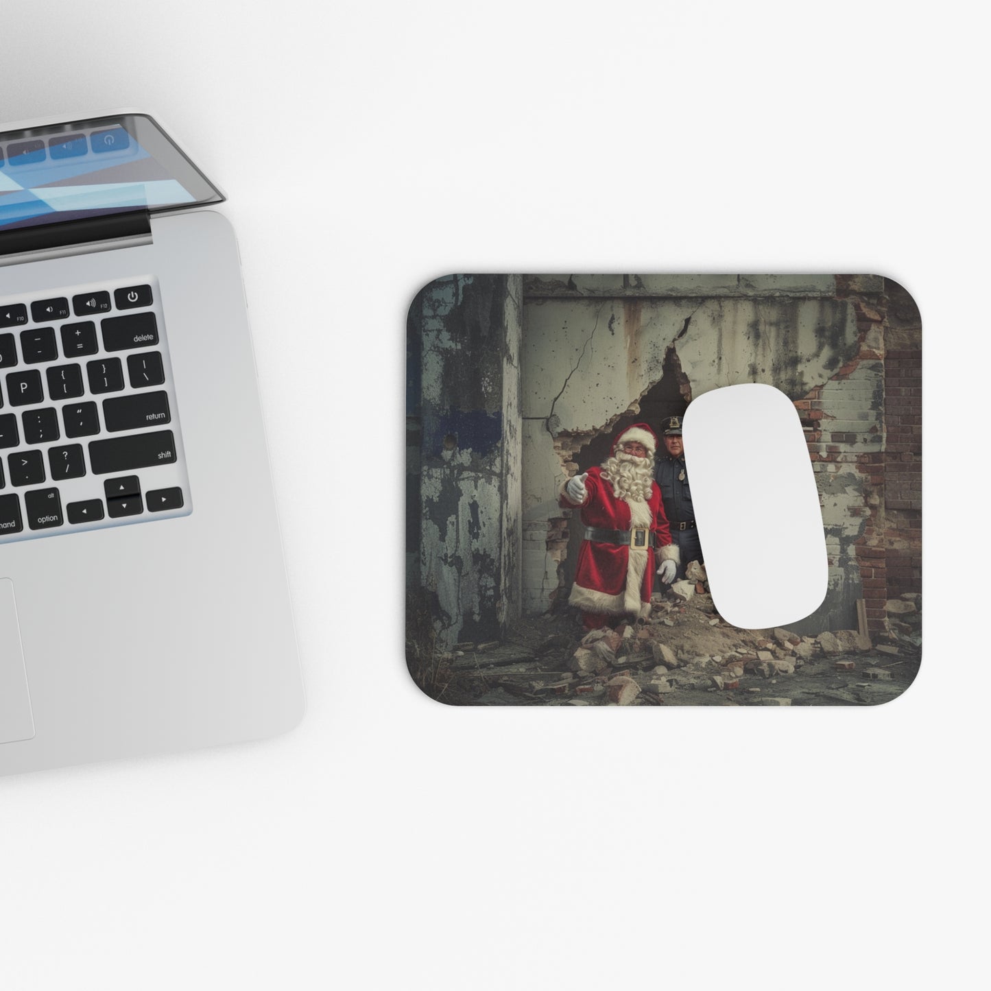 Santa & Officer Mouse Pad