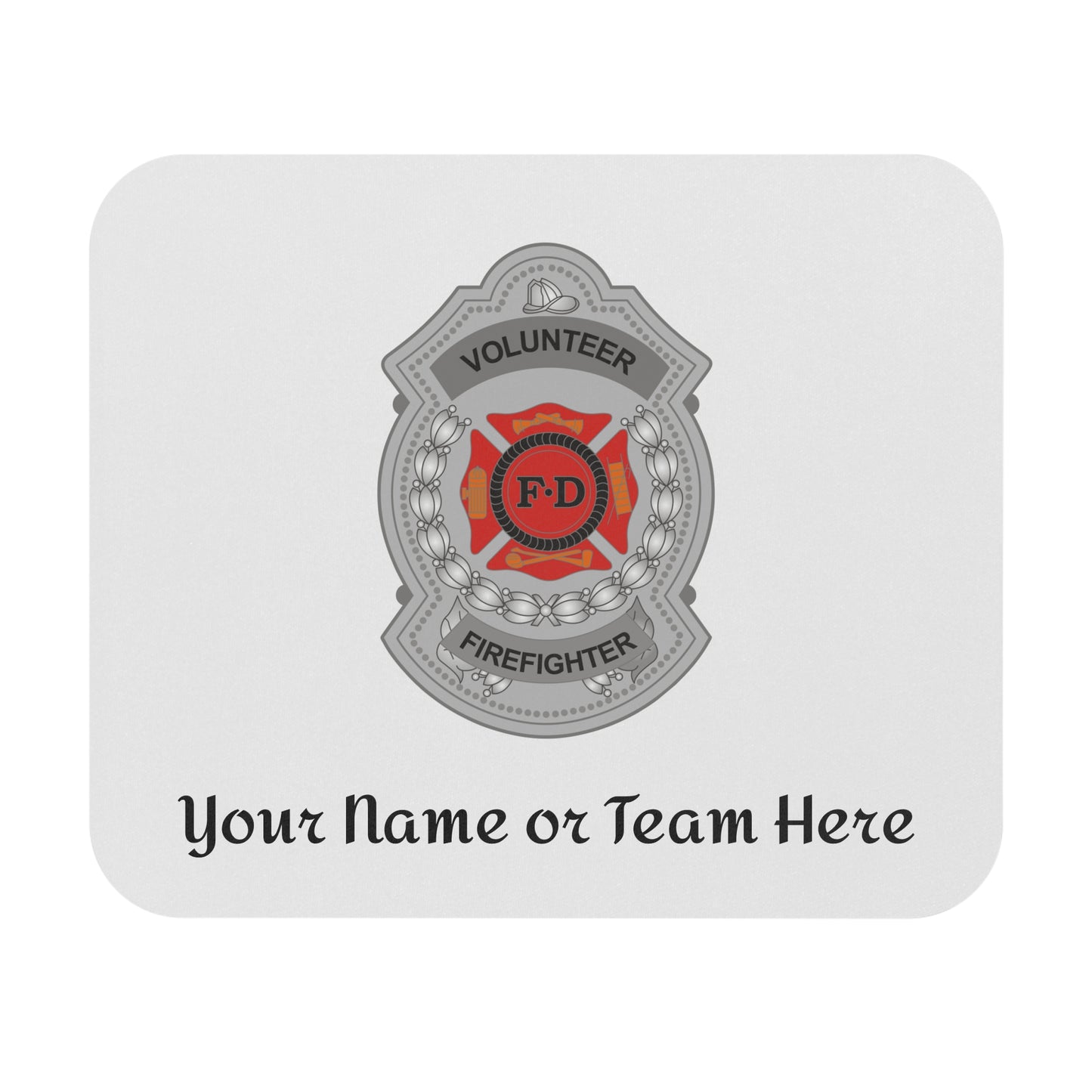 Volunteer Firefighter Badge Custom Mouse Pad
