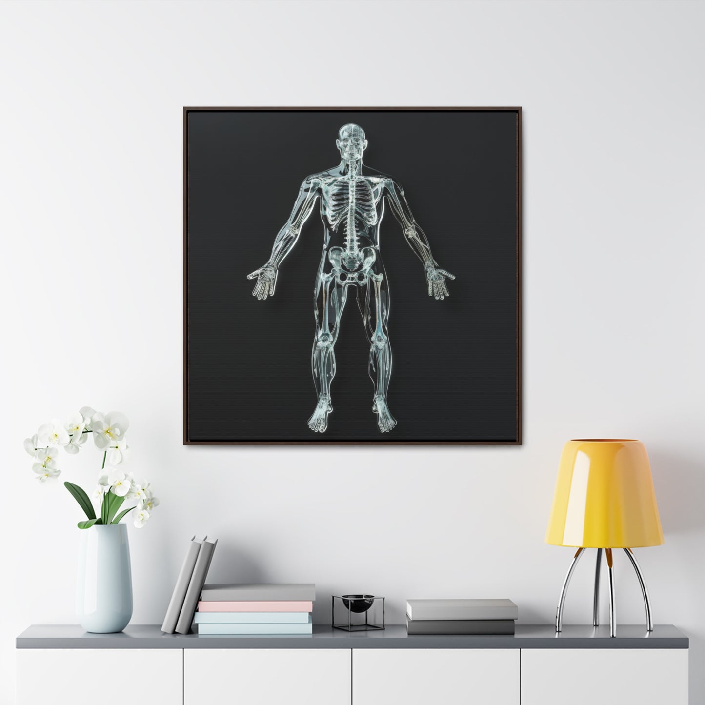 Framed Canvas - Glass Skeleton