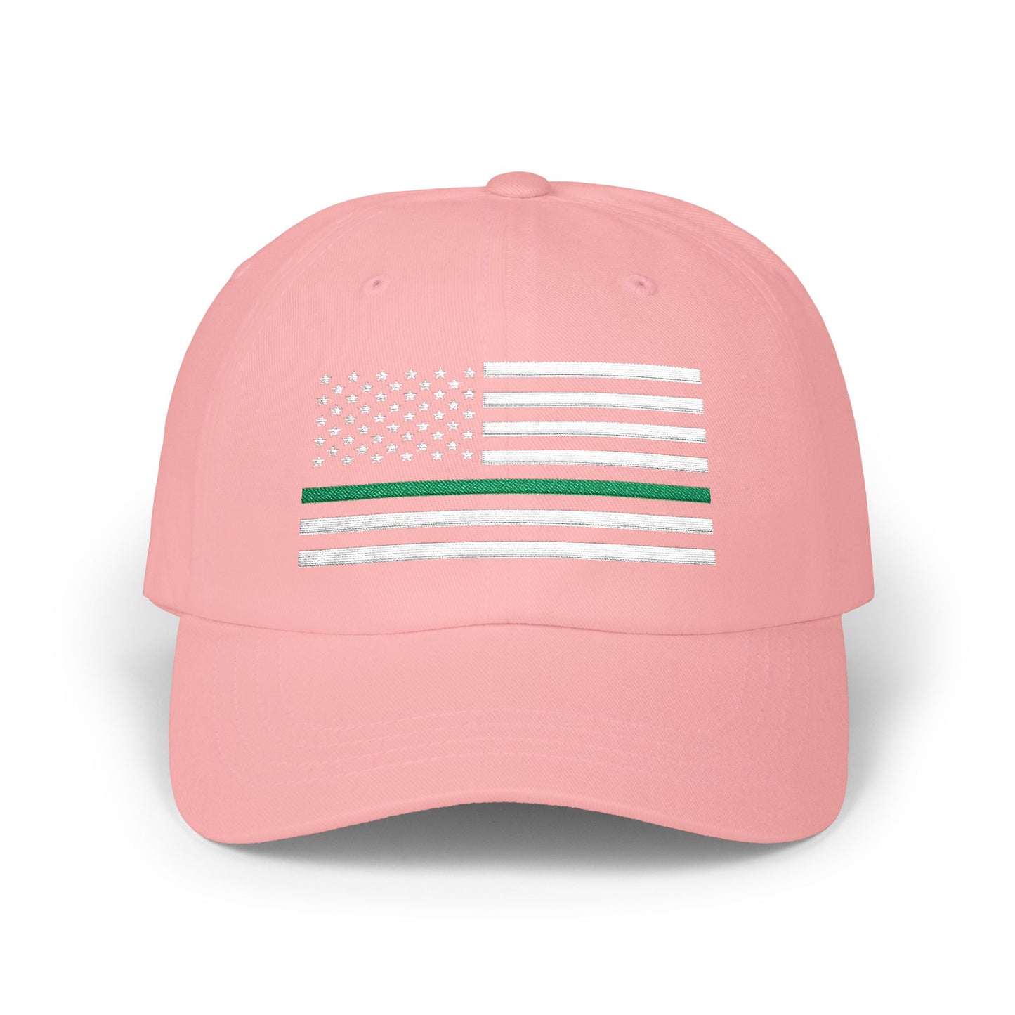 American Flag Green Line Baseball Cap