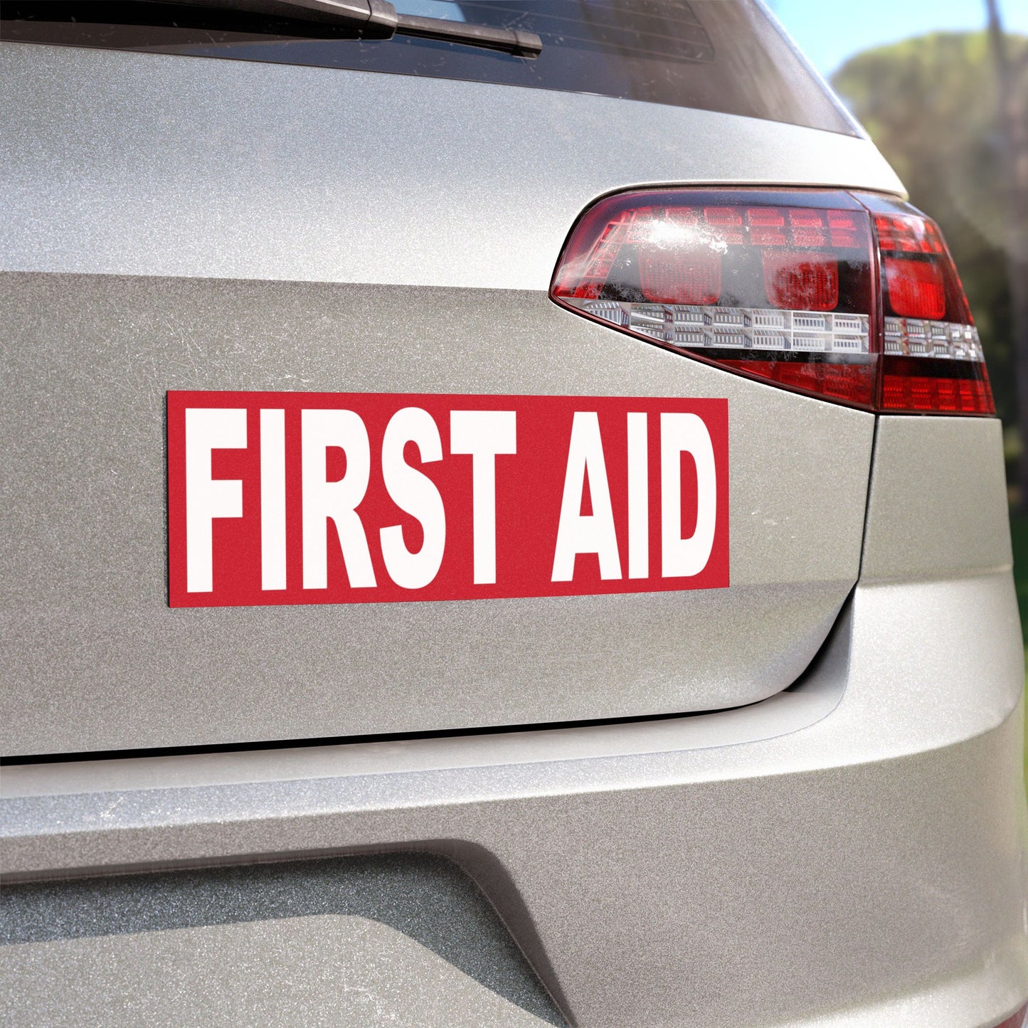 First Aid Car Magnet