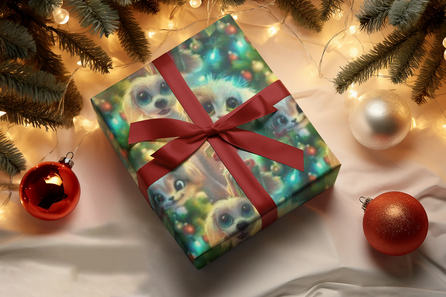 Puppy & Kitten Wrapping Paper