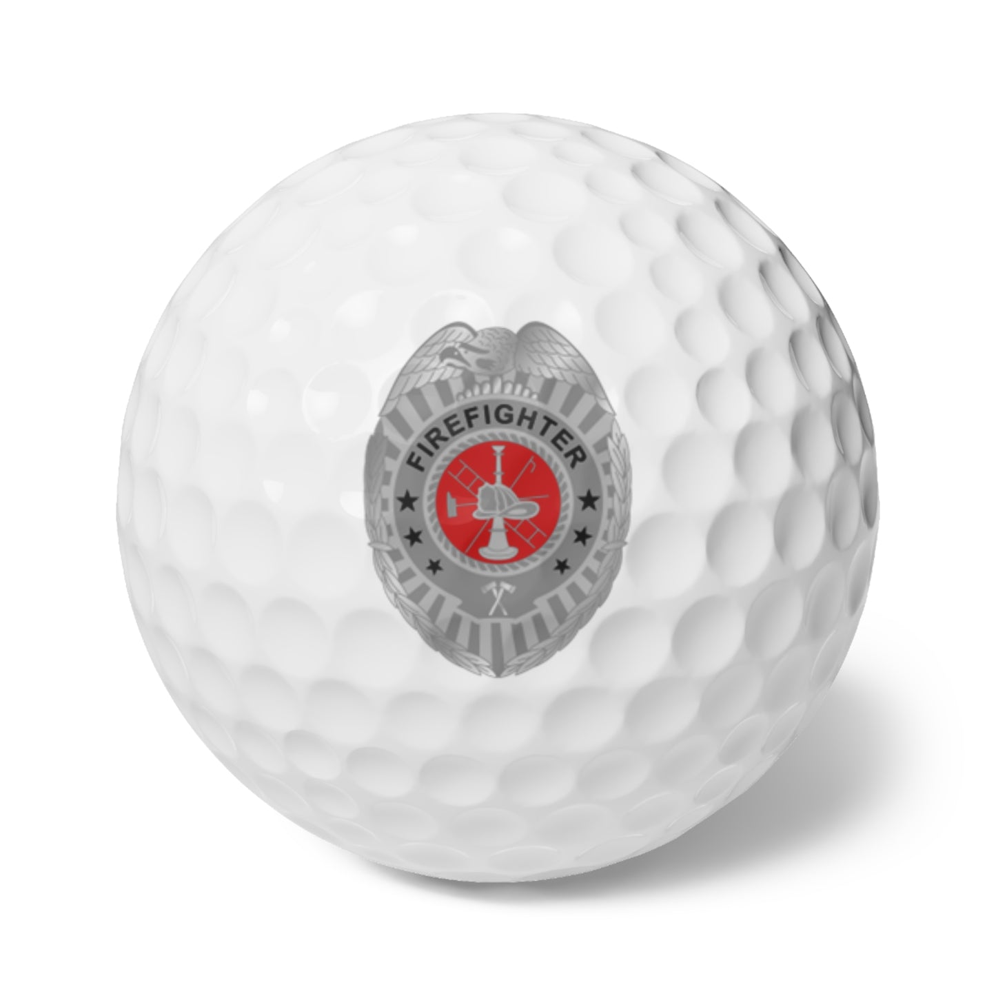 Firefighter Badge Golf Balls - 6 Pack