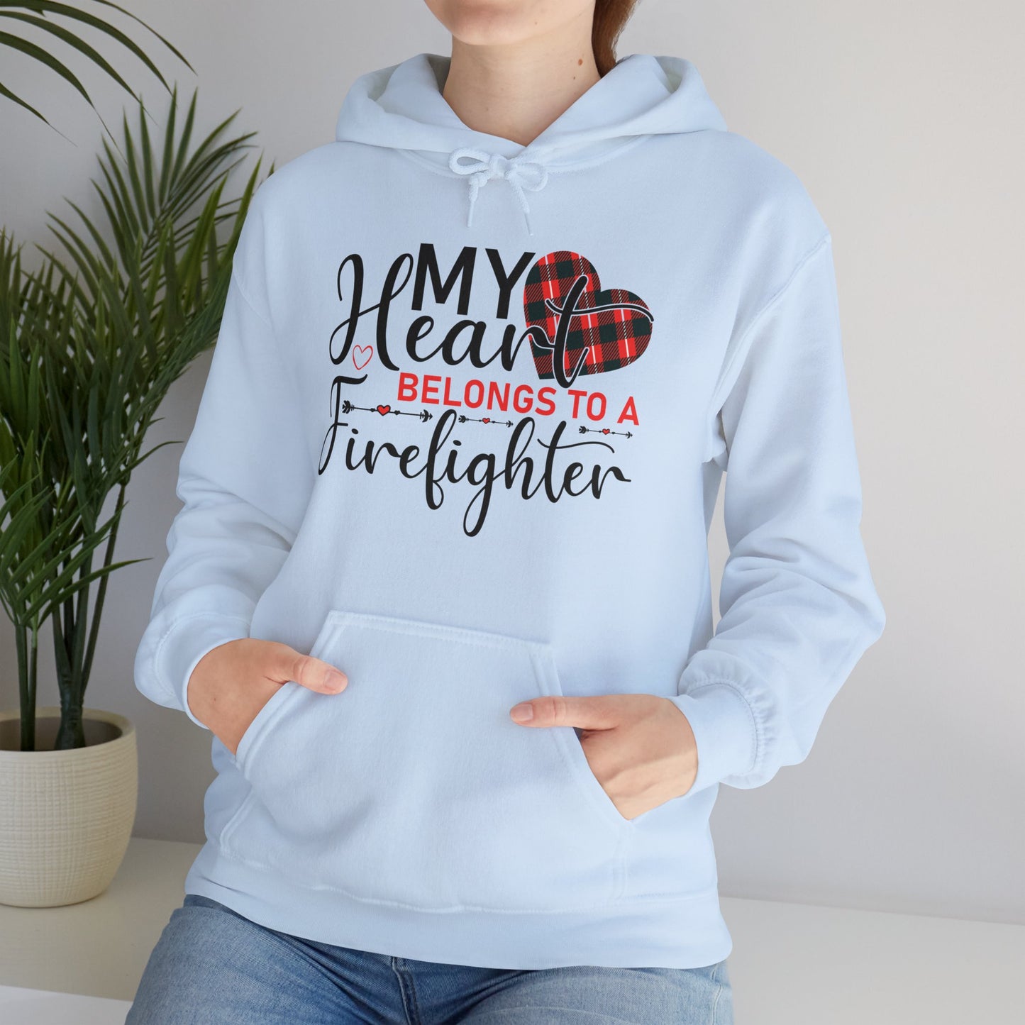 My Heart Belongs To A Firefighter Hoodie