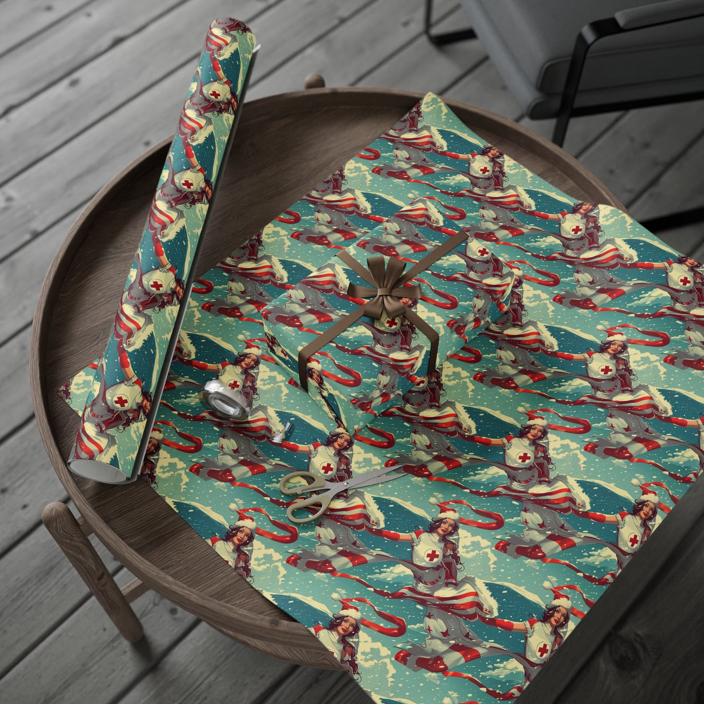 Superhero Nurse Wrapping Paper
