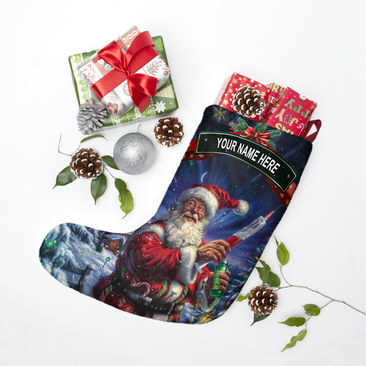 Santa & Syringe Stocking
