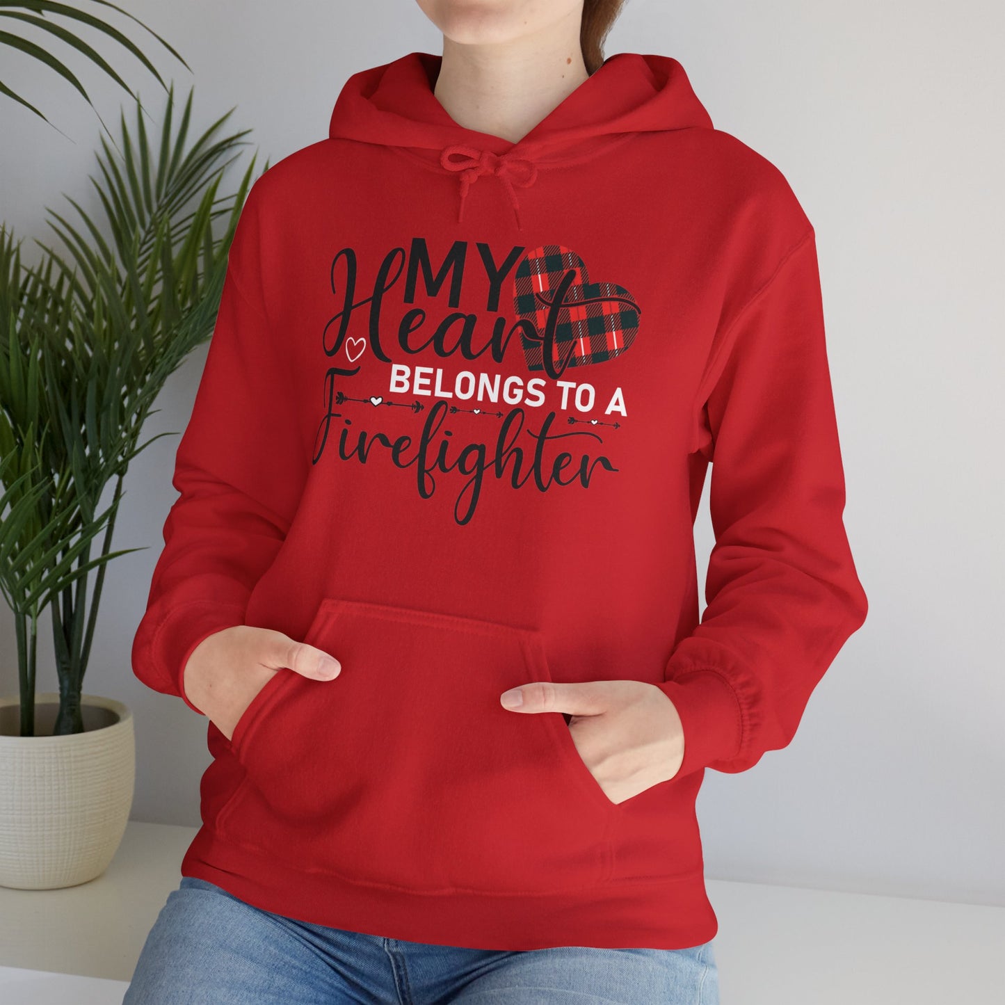 My Heart Belongs To A Firefighter Hoodie