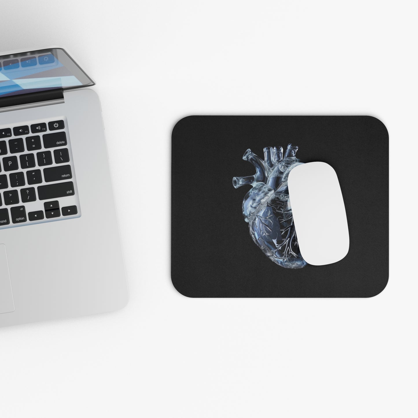 Glass Heart Mouse Pad