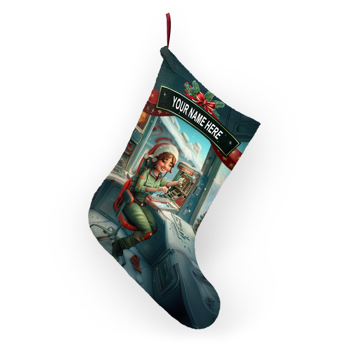 Santa's Dispatcher Stocking