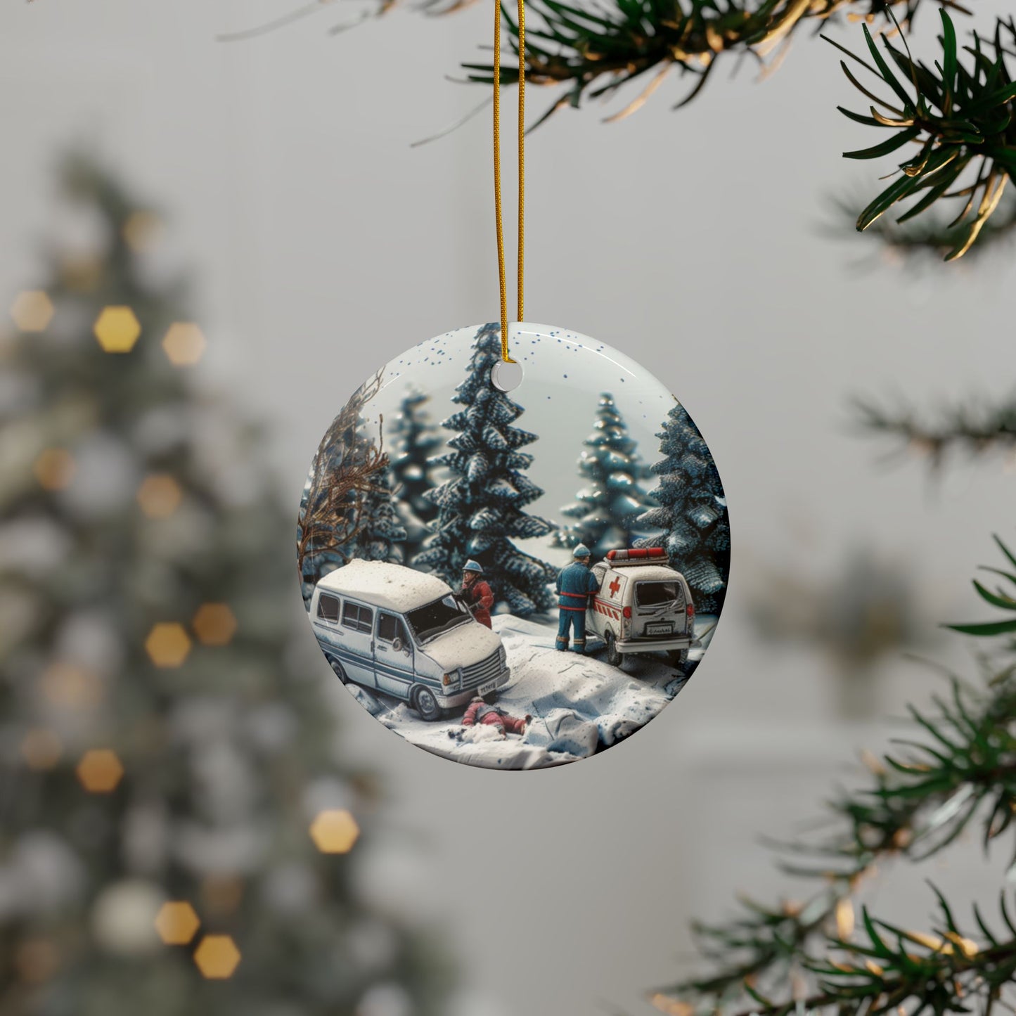 Ambulance on Scene Ornament