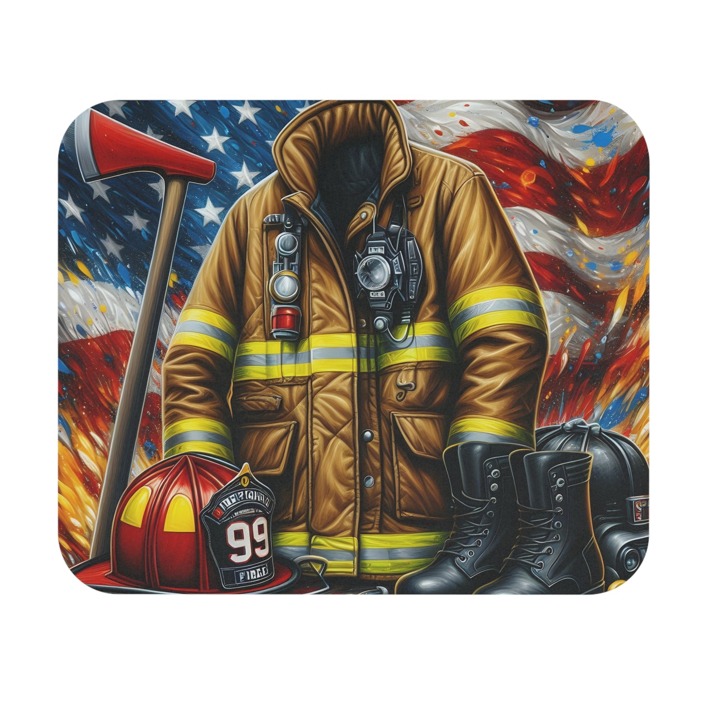 Firefighter Gear Mouse Pad