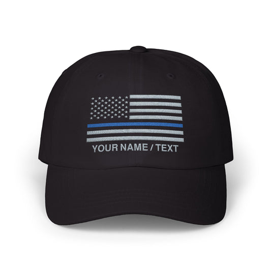 American Flag Custom Blue Line Baseball Cap