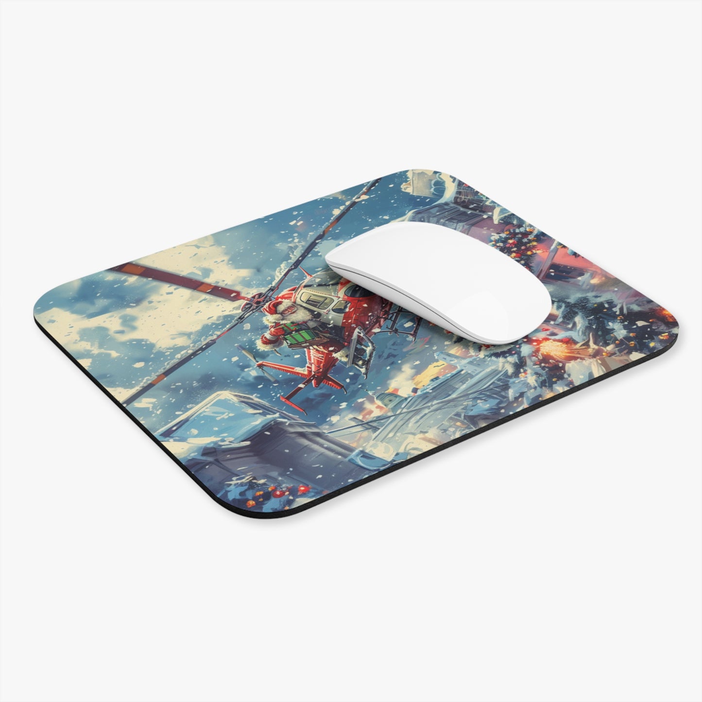 Santa Air Delivery Mouse Pad