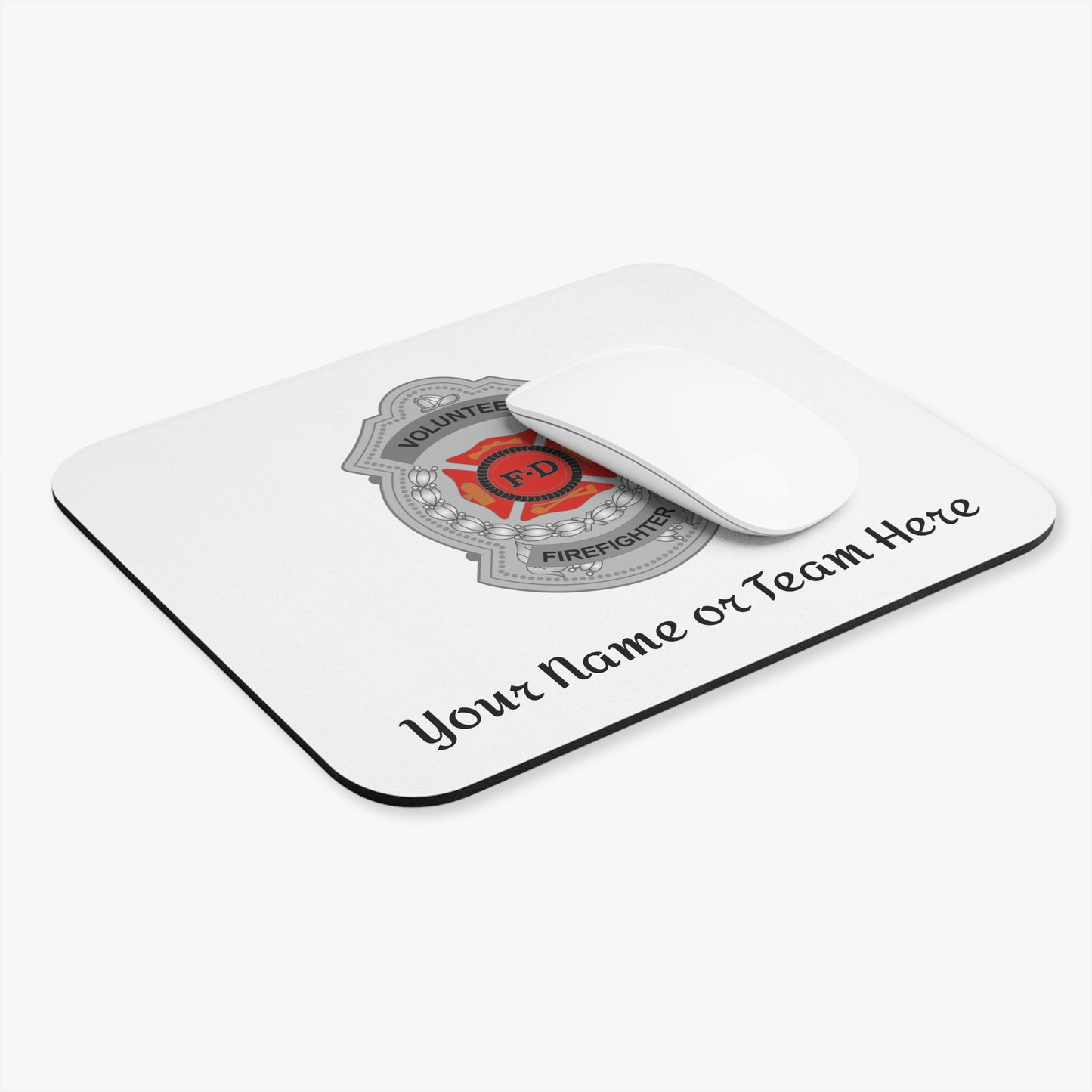 Volunteer Firefighter Badge Custom Mouse Pad