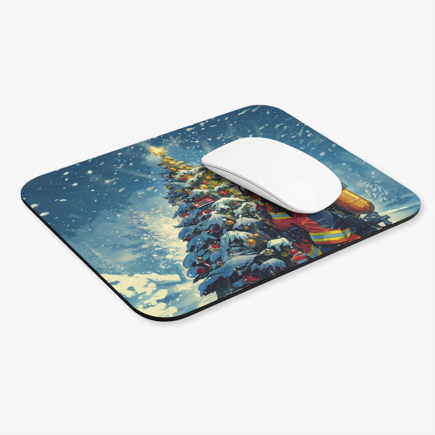 Firefighter Tree Mouse Pad