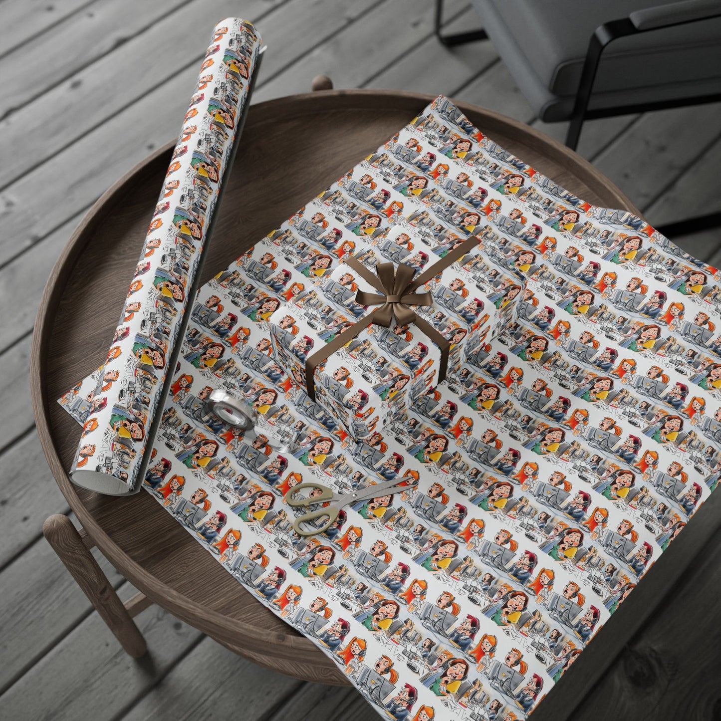 Busy Day at Dispatch Wrapping Paper