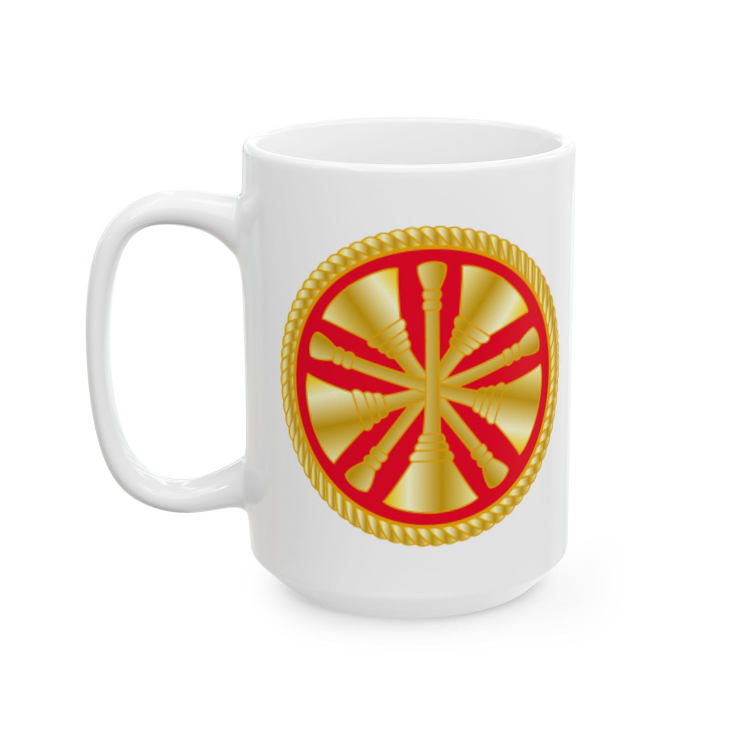 Rank - 5 Bugles - Red Mug