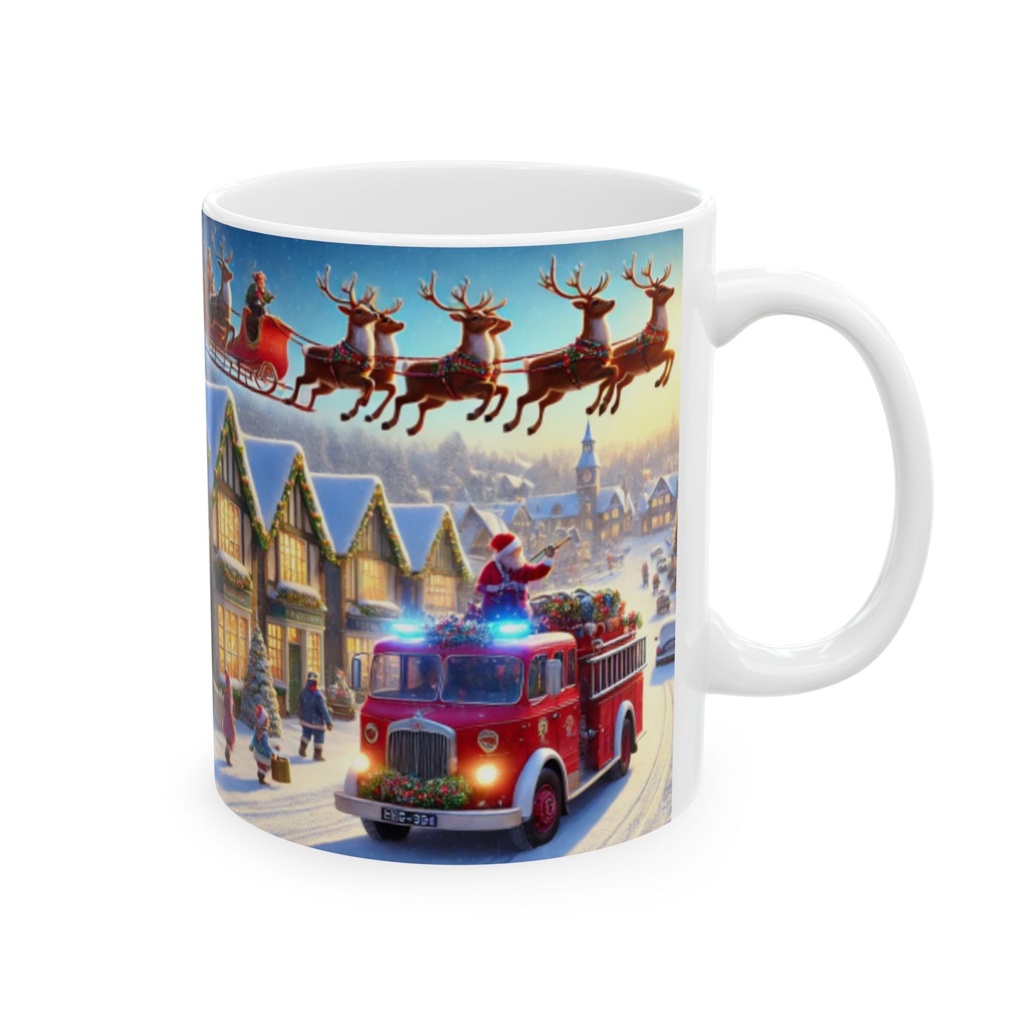 Santa Fire Engine & Sleigh